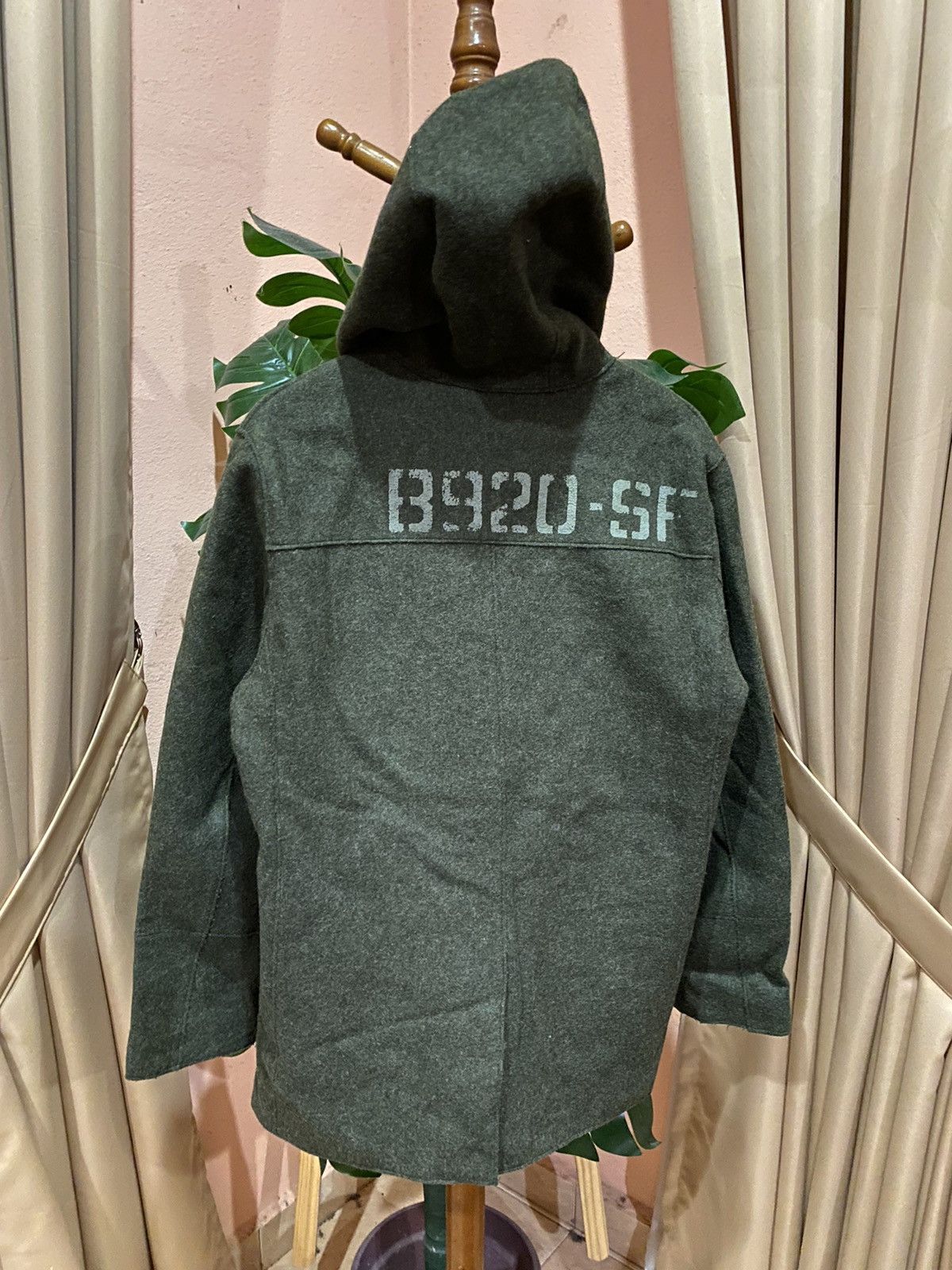 PPFM PPFM Avant-Garde Green Wool-Blend Hood Jacket Bold Graphics Size US S / EU 44-46 / 1 - 10 Thumbnail