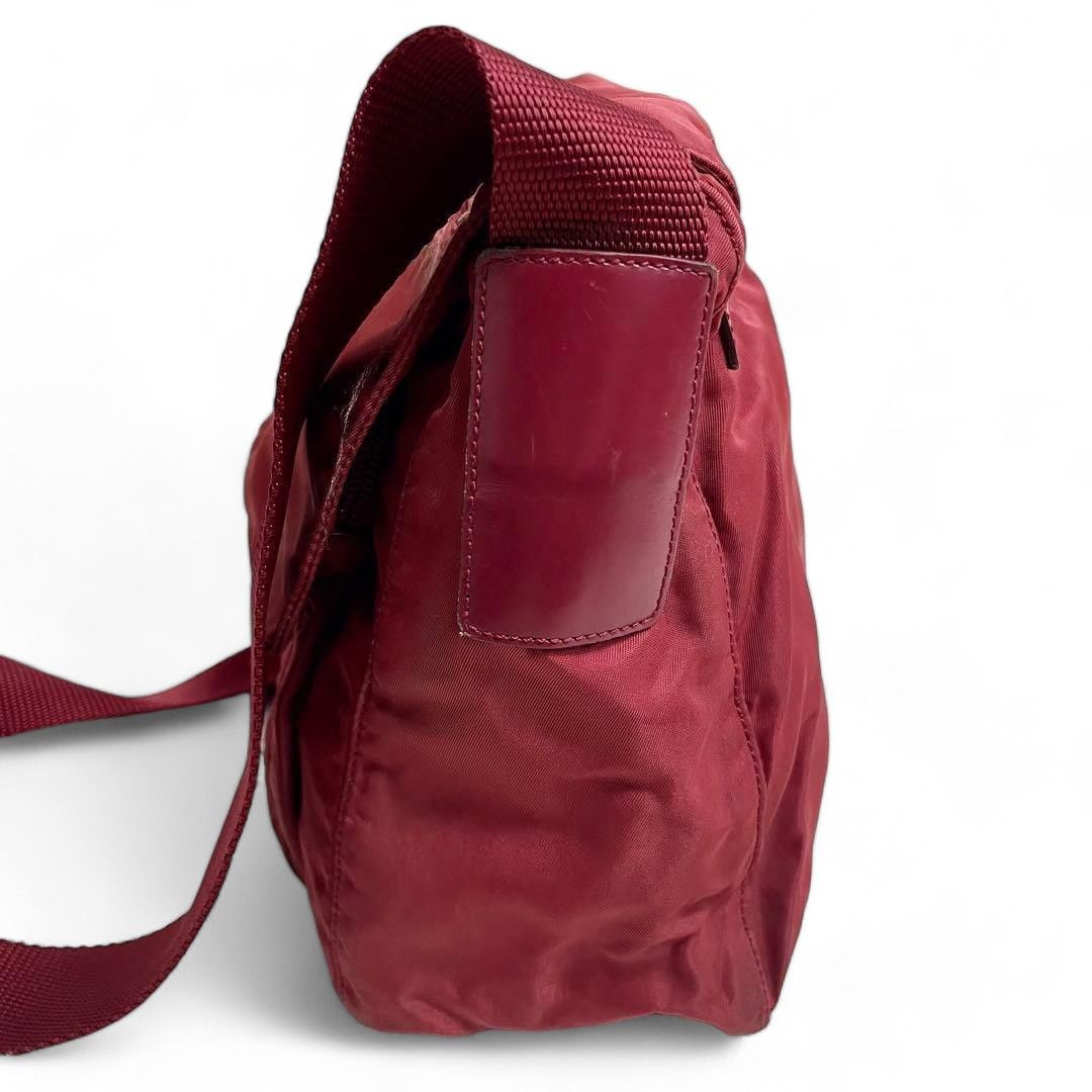Prada Prada - Shoulder Bag Messenger Red Triangle Logo Plate Nylon Size ONE SIZE - 3 Thumbnail