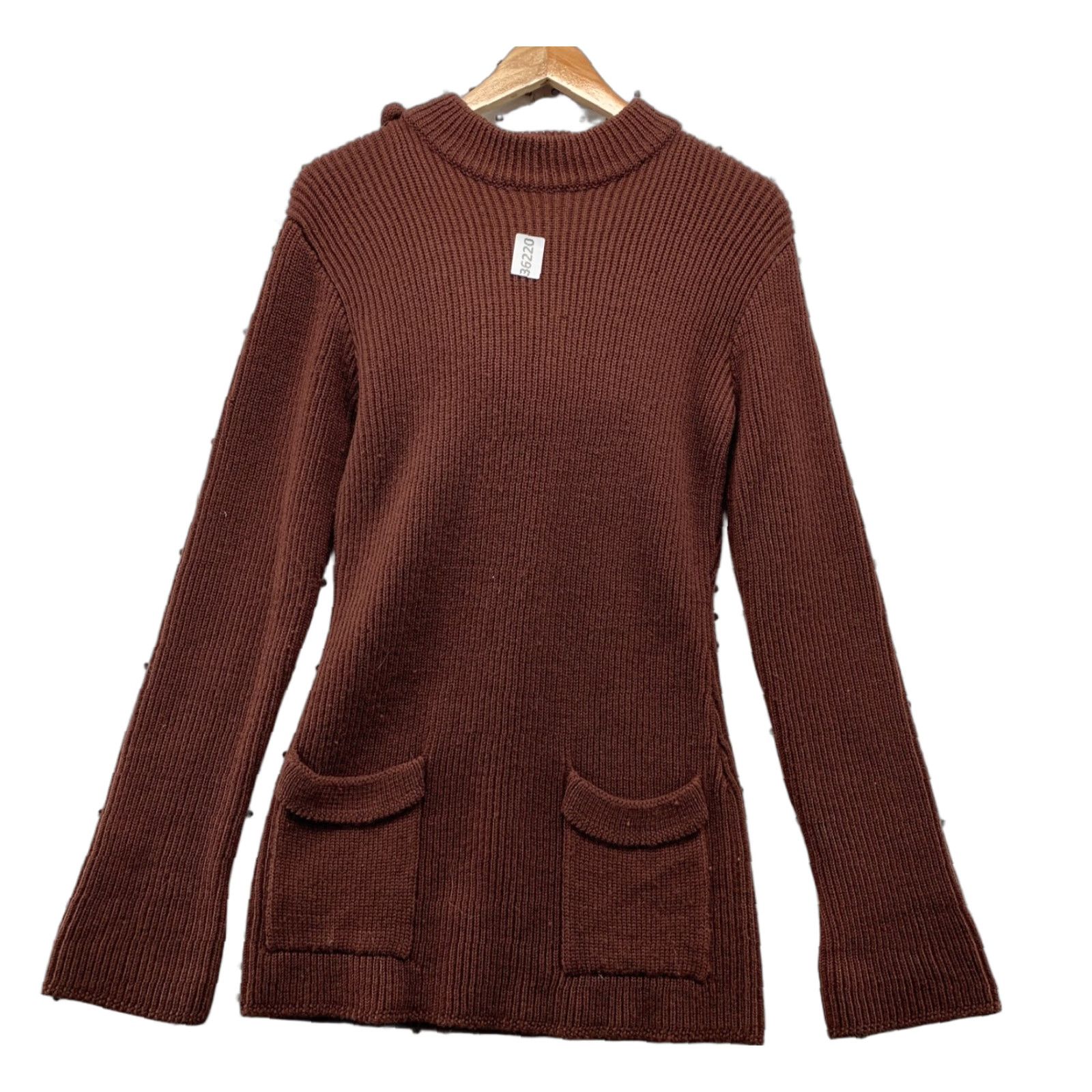 I. Magnin VINTAGE I. Magnin Wool Sweater Women Small Brown Hooded Knit 70s 80s Wool Pullover, Winter, Casual, 100% Wool, Sweatery Size S / US 4 / IT 40 - 1 Thumbnail