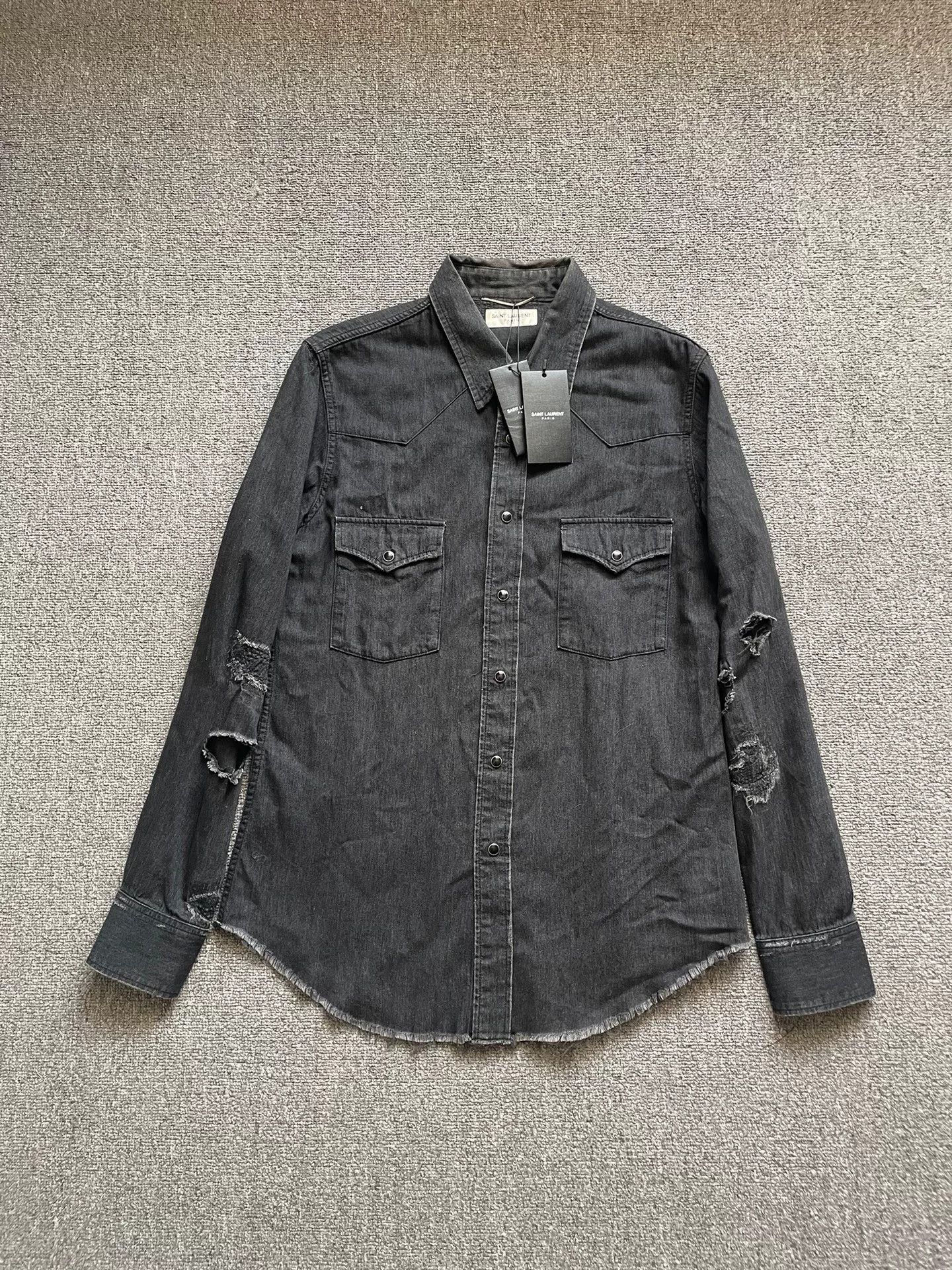 Saint Laurent Paris Saint Laurent Spring Summer Cat Eye Shirt. Size US M / EU 48-50 / 2 - 1 Thumbnail