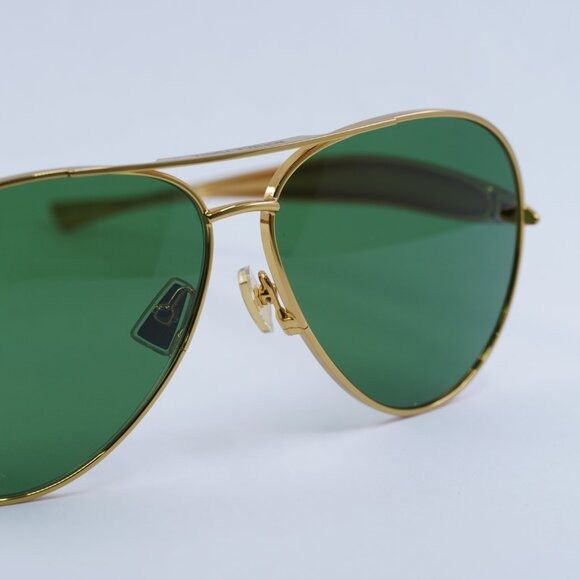 Bottega Veneta Bottega Veneta BV1305S 001 Sunglasses Gold Aviator Frame Size ONE SIZE - 6 Thumbnail