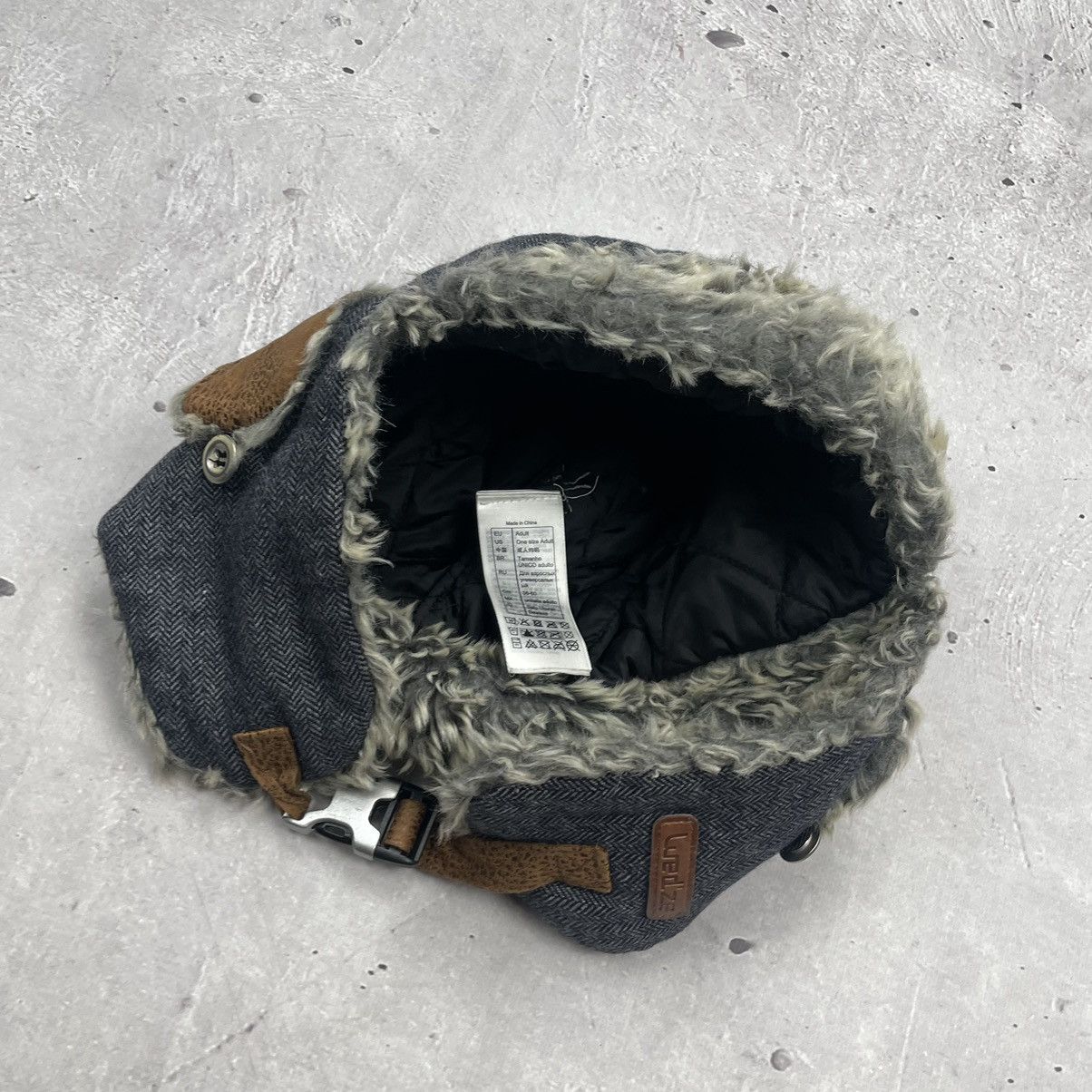 Hysteric Glamour × Vintage Crazy Y2K Mohair Fuzzy Hat Ushanka Punk Huge Size ONE SIZE - 6 Thumbnail