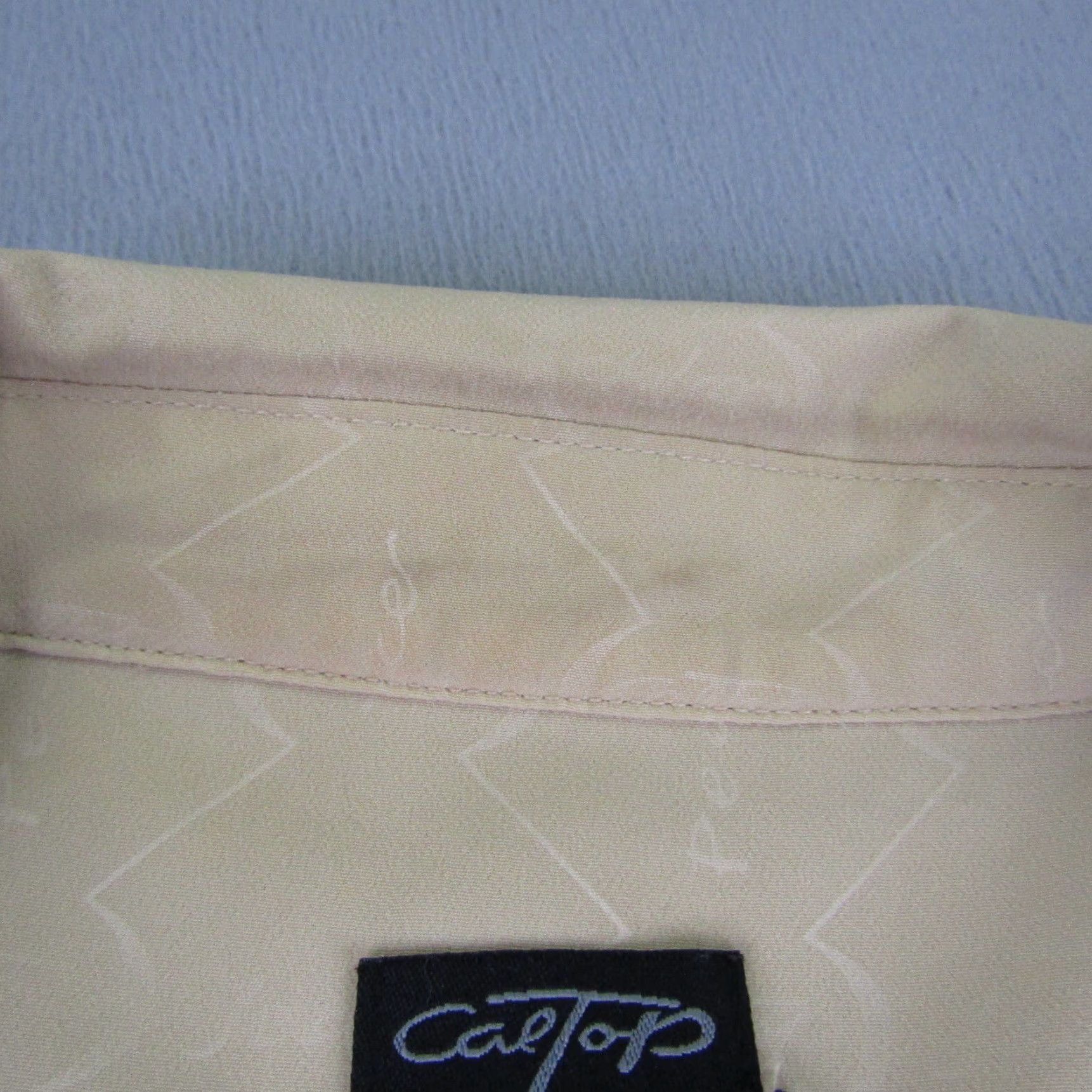 Vintage VINTAGE Cal Top Shirt Mens XL Beige Button-Up Collared Short Sleeve Vintage: Cal Top Shirt Mens XL Beige Button-Up Collared Short Sleeve Size US XL / EU 56 / 4 - 7 Thumbnail