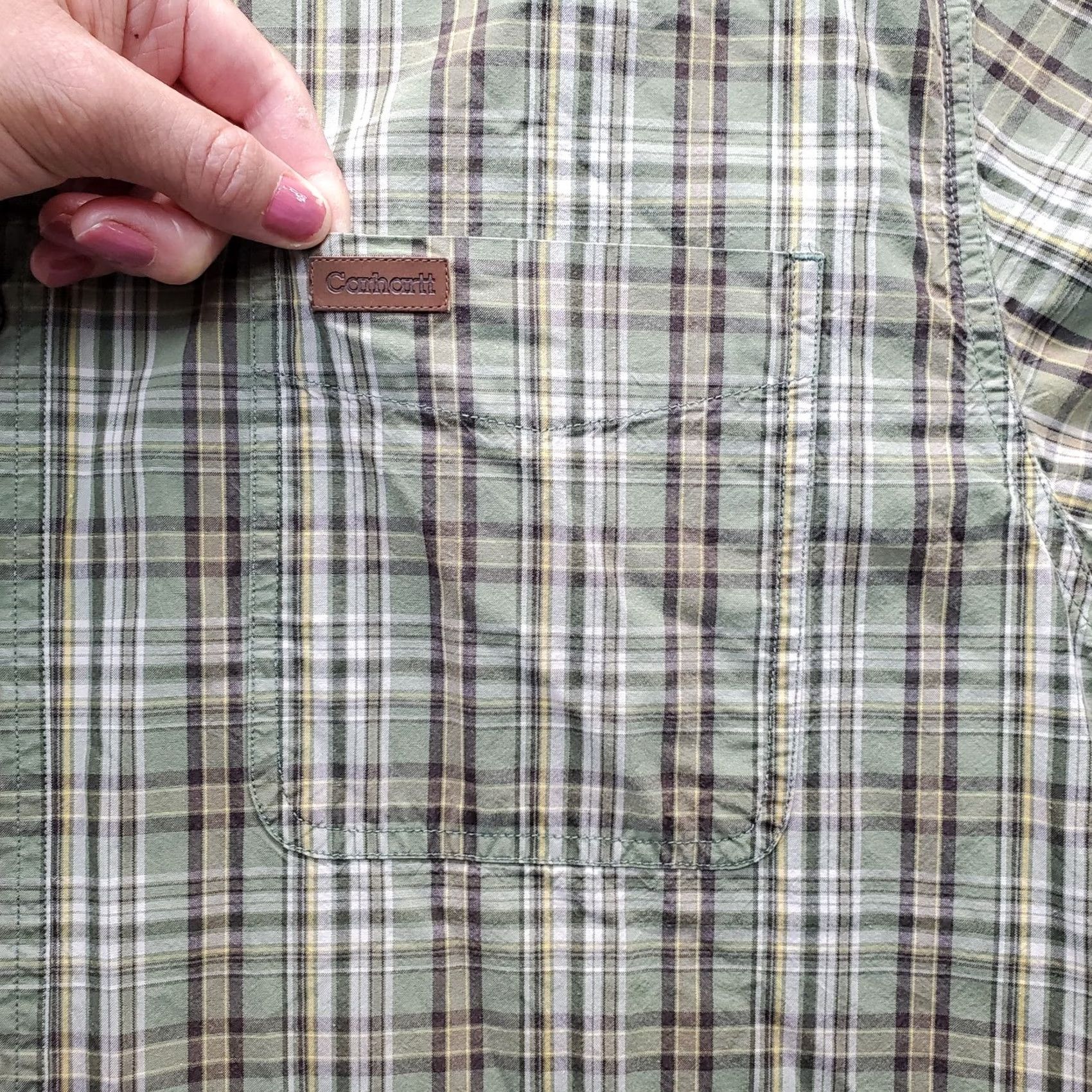 Carhartt Carhartt Shirt Mens LT Multi Plaid Short Sleeve Collared Button-Down Size US L / EU 52-54 / 3 - 6 Thumbnail