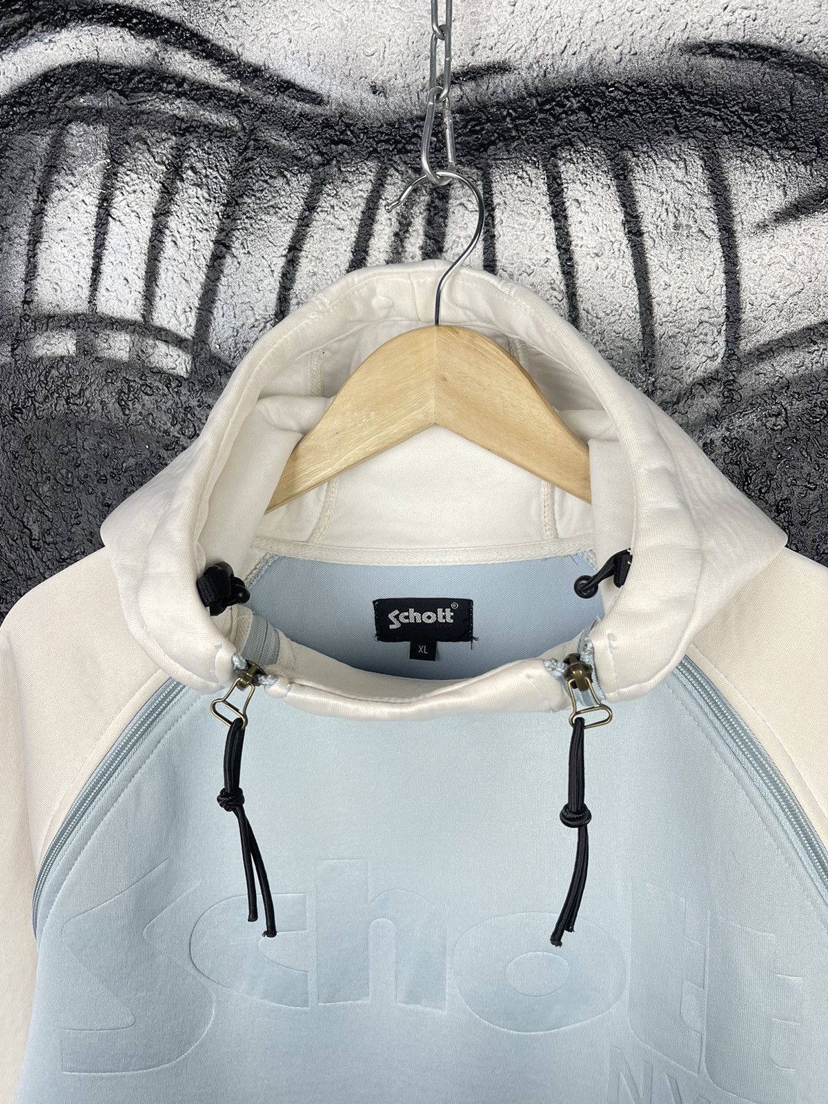 Schott Schott N.Y.C. Double Zip Hooded Neoprene Jacket Size XL Size US XL / EU 56 / 4 - 5 Thumbnail