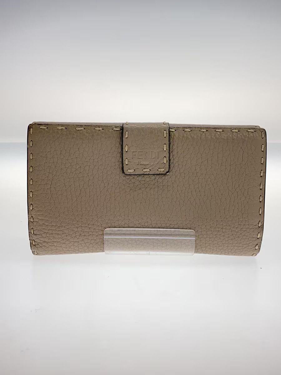 Fendi Fendi Peekaboo Leather Continental Wallet Grey Turnlock Flap Size ONE SIZE - 2 Thumbnail
