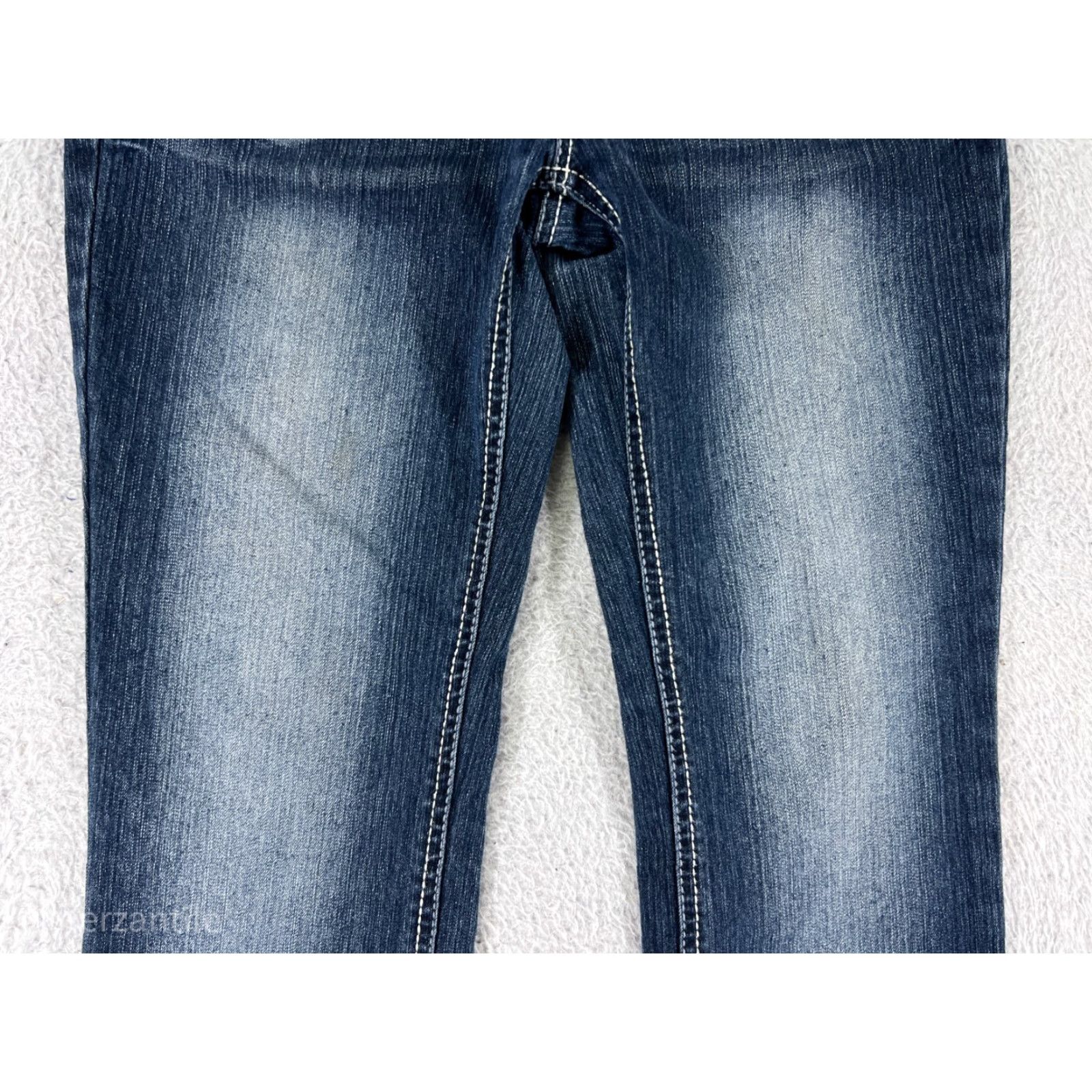 Denime SO Jeans Women 3 Bootcut Denim Blue Cotton Solid Embroidered 5-Pocket Western Cowboy Southwestern Designer Slim Stretch Adult Women Jeans SO Size 26" / US 2 / IT 38 - 6 Thumbnail