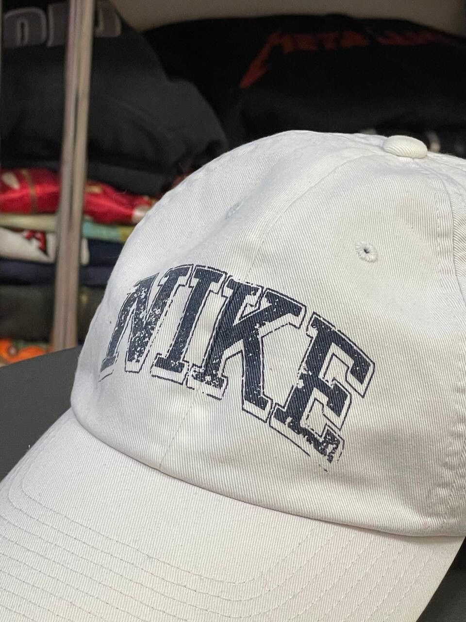 Nike × Vintage Vintage drill y2k Nike Spell Out big Logo Cap Size ONE SIZE - 6 Thumbnail