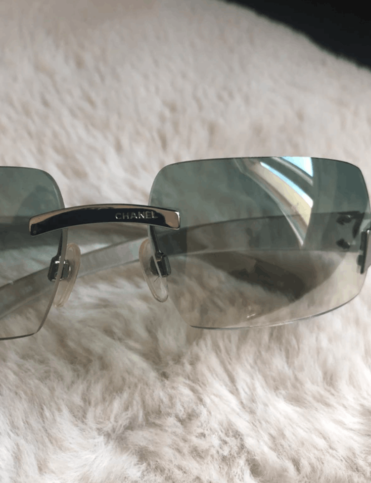 Chanel Chanel Sunglasses 4048 Rhinestone CC Rimless Size ONE SIZE - 4 Thumbnail