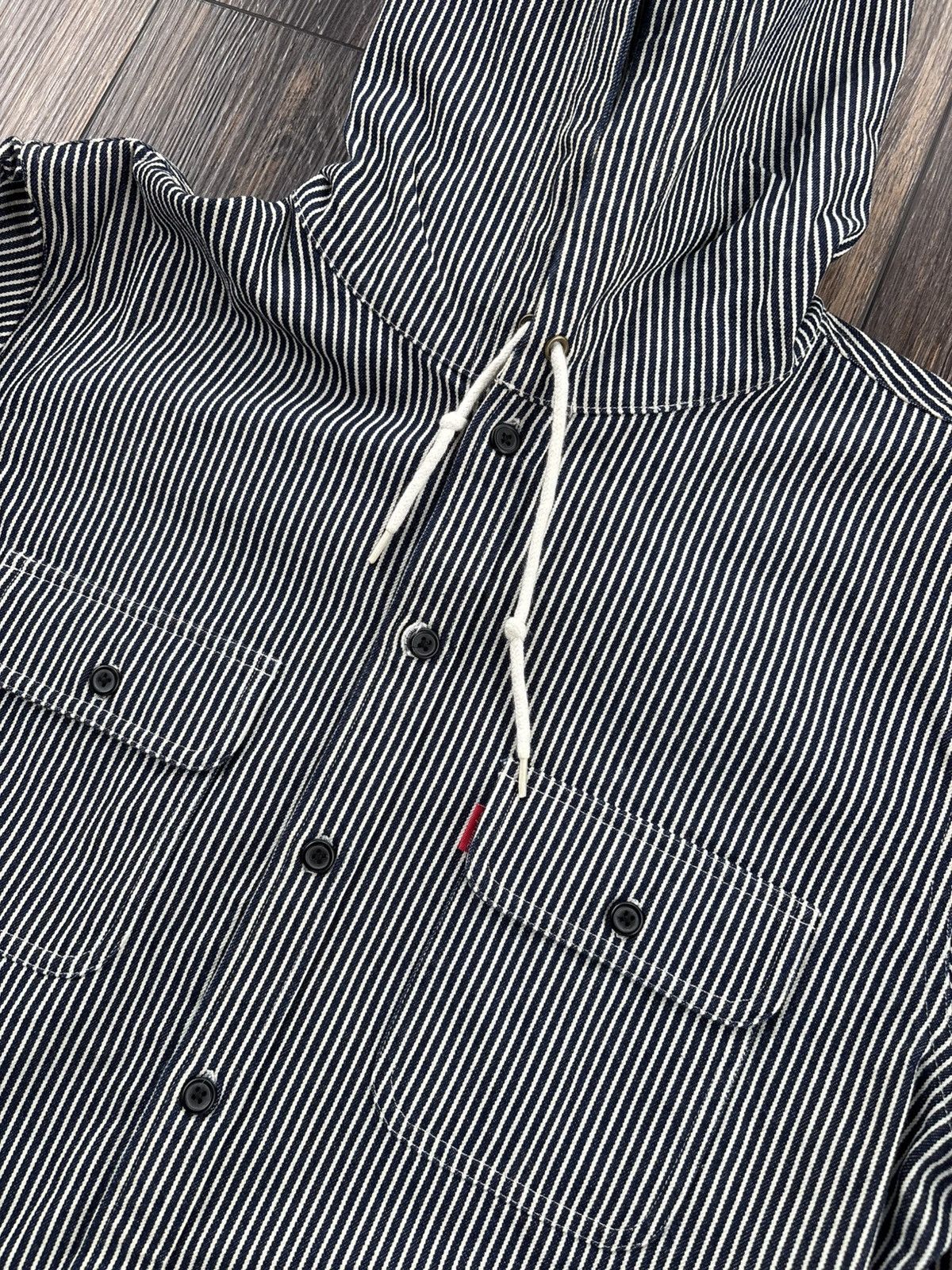Supreme Supreme Stripe Button Hoodie Size US XL / EU 56 / 4 - 3 Thumbnail