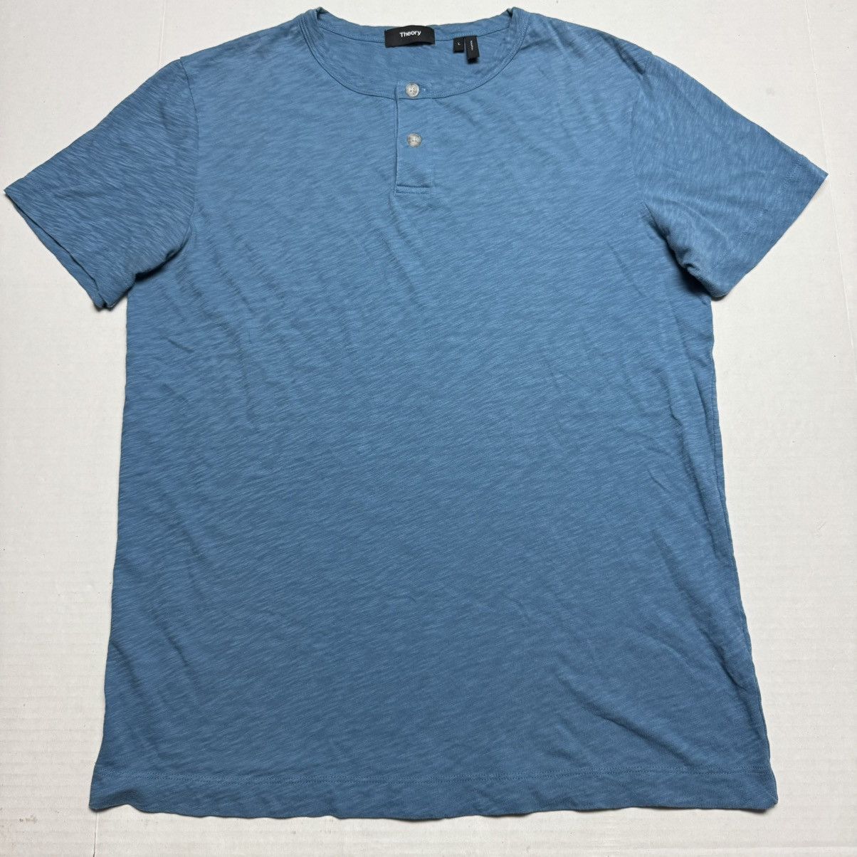 Theory Theory Gaskell H Nebulous Pima Cotton Short Sleeve Henley Size US L / EU 52-54 / 3 - 1 Thumbnail