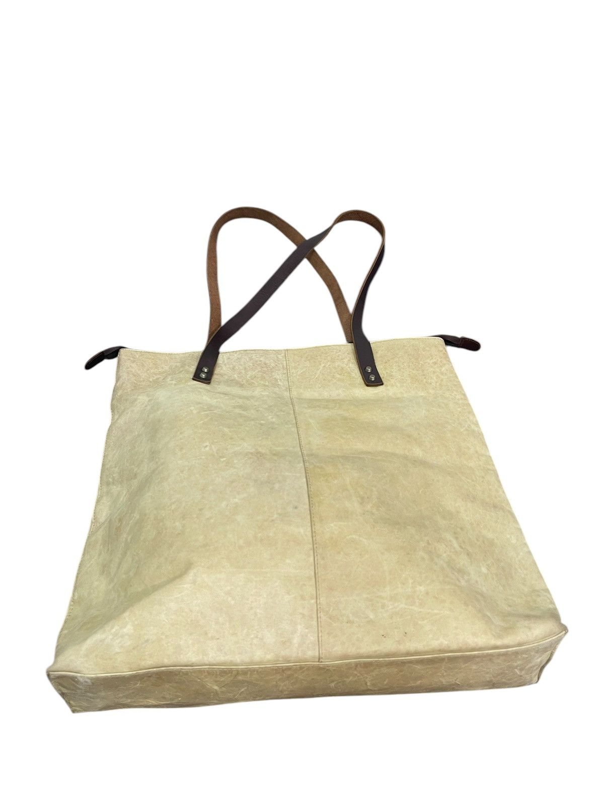 Genuine Leather Full Leather Patina Vtg Unknown Tote Shoulder Bag 2🟩0 Size ONE SIZE - 13 Thumbnail