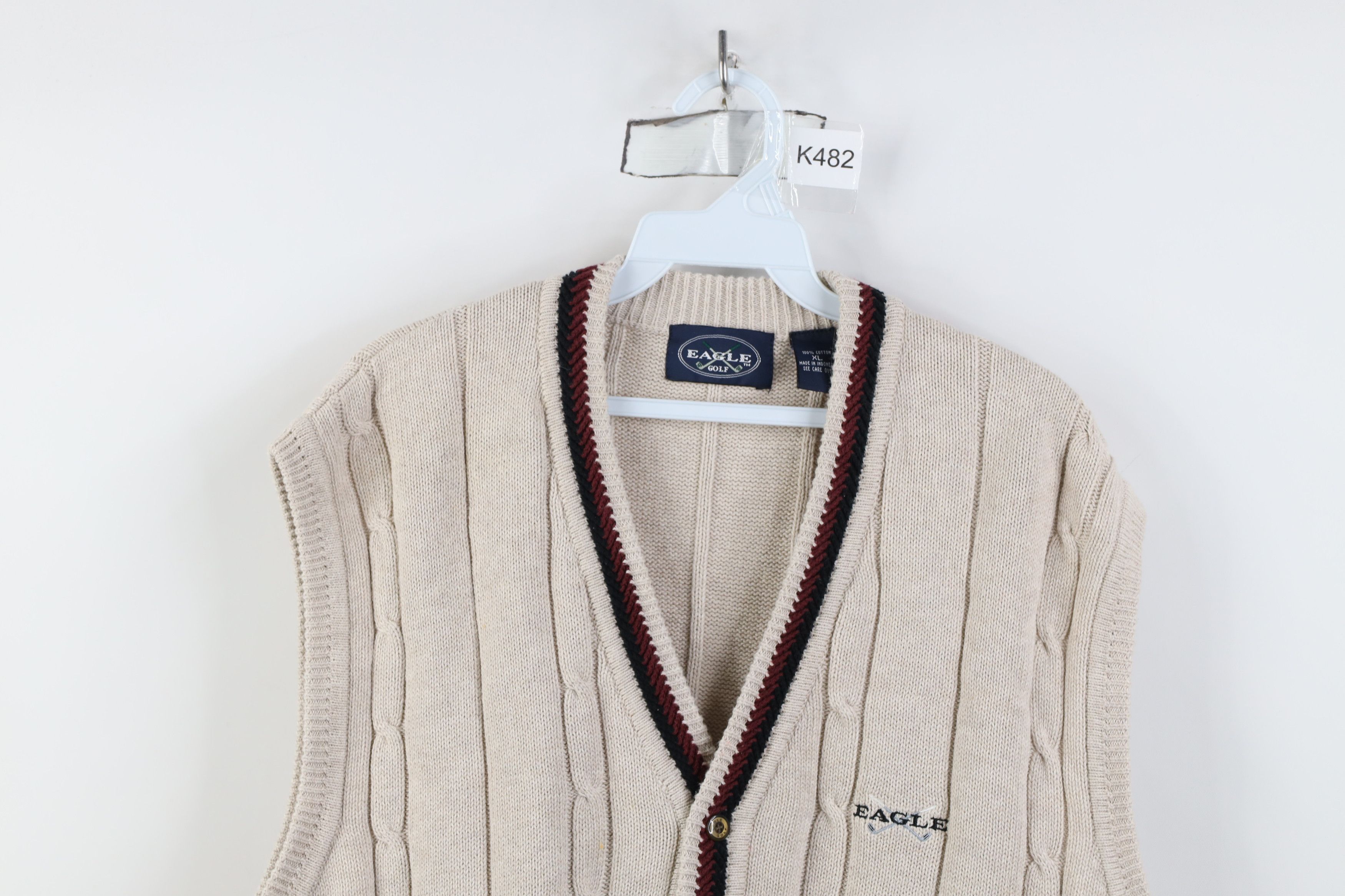 Vintage Vintage 90s Streetwear Knit Cardigan Sweater Vest Golfing Size US XL / EU 56 / 4 - 2 Thumbnail