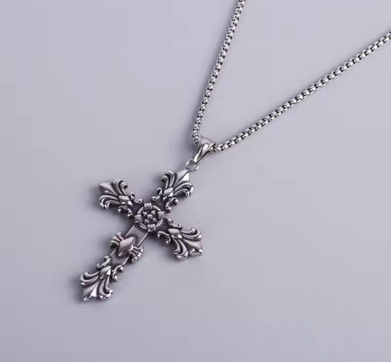 Japanese Brand Y2K 2000s Silver Punk Skater Cross-chain Size ONE SIZE - 5 Thumbnail
