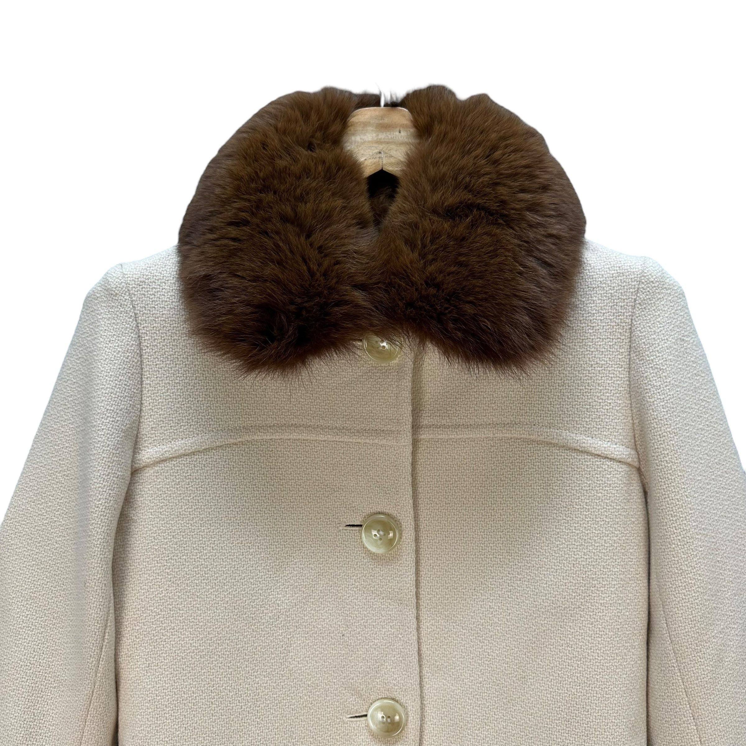 Japanese Brand IENA Fur Shawl Overcoat Long Coat #A68-1632 Size S / US 4 / IT 40 - 2 Thumbnail