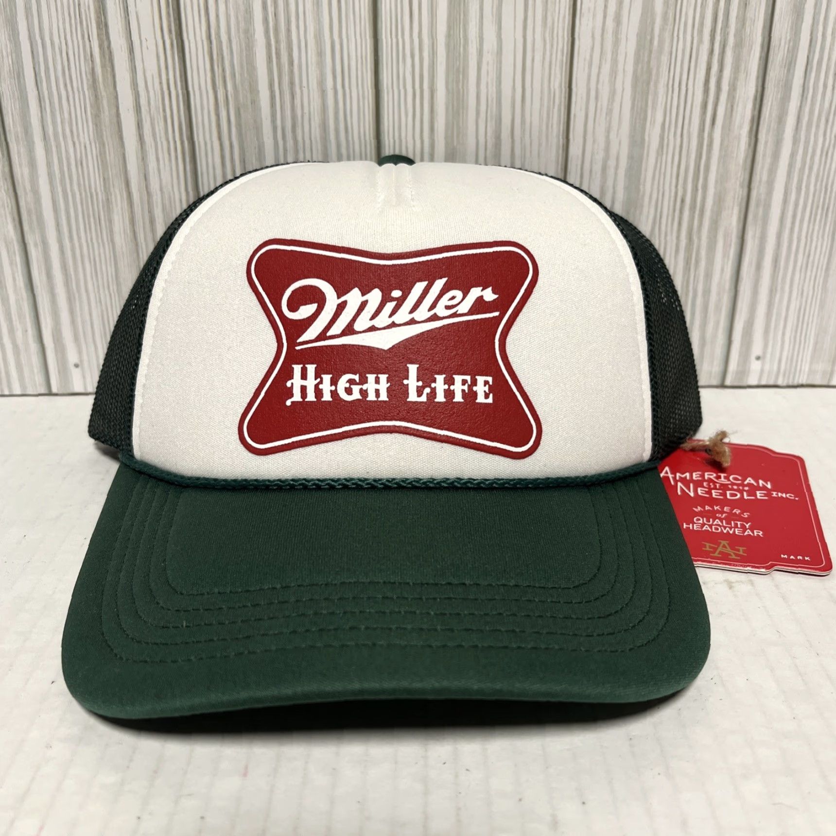American Needle American Needle Miller High Life Beer Hat Cap Snapback Rope Trucker Green – Casual, Adjustable, Breathable; One Size; Men Size ONE SIZE - 2 Thumbnail