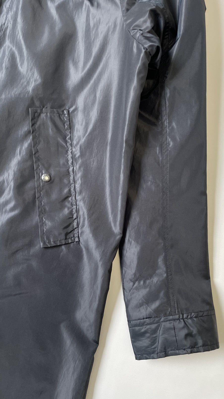 Prada Dark Blue Nylon Zip Mac Jacket Size US M / EU 48-50 / 2 - 6 Thumbnail
