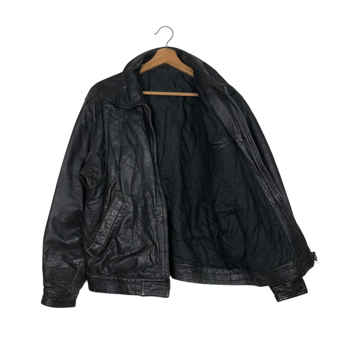 Japanese Brand 🔥VINTAGE BIKER LEATHER JACKET UNBRANDED ISSEY MIYAKE Size US M / EU 48-50 / 2 - 13 Thumbnail