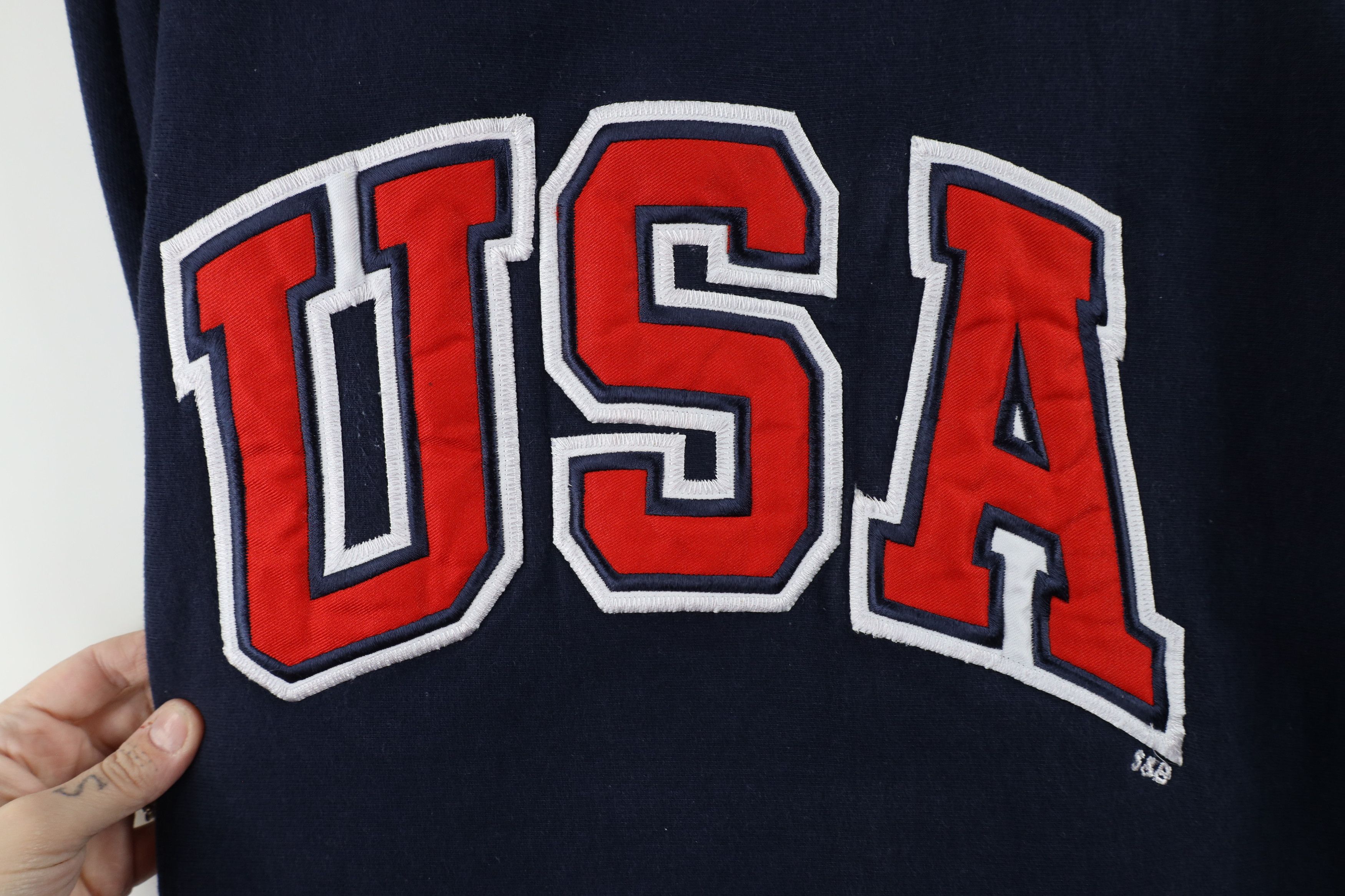 Vintage Vintage 90s Streetwear Spell Out USA Heavyweight Sweatshirt Size US L / EU 52-54 / 3 - 4 Thumbnail