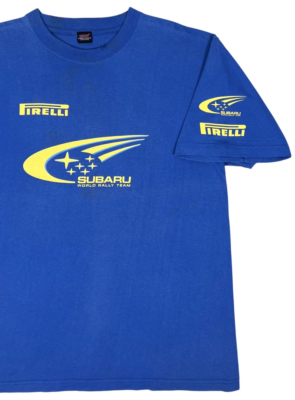 Japanese Brand Vintage SUBARU Sti x PIRELI Racing Team Shirt Size US L / EU 52-54 / 3 - 3 Thumbnail