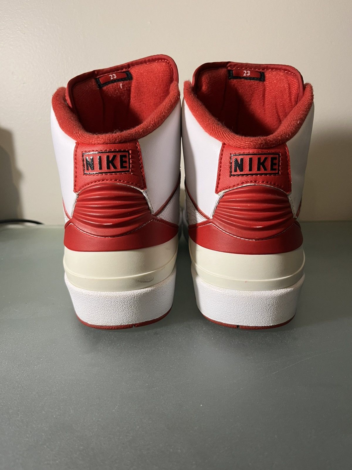Jordan Brand Nike Air Jordan 2 White Red 2014 Size US 11.5 / EU 44-45 - 2 Thumbnail