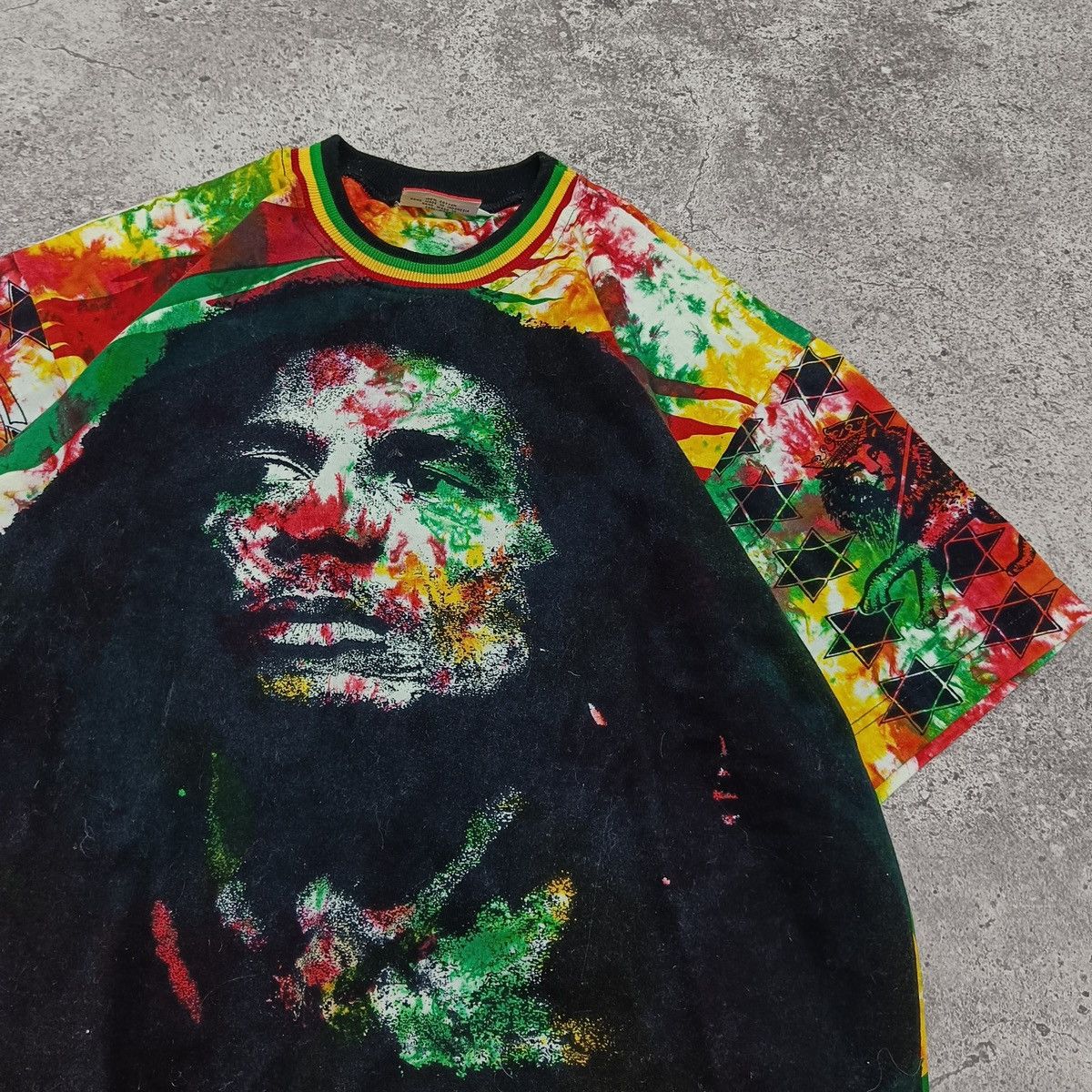 Bob Marley Vintage 90s Bob Marley AOP tee rasta Piece reggie y2k rare Size US XL / EU 56 / 4 - 4 Thumbnail