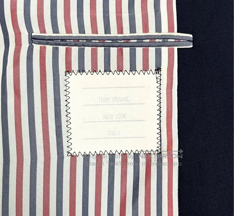 Thom Browne Thom Browne Navy Blue Anchor Gold Button Striped Blazer Size US S / EU 44-46 / 1 - 7 Thumbnail