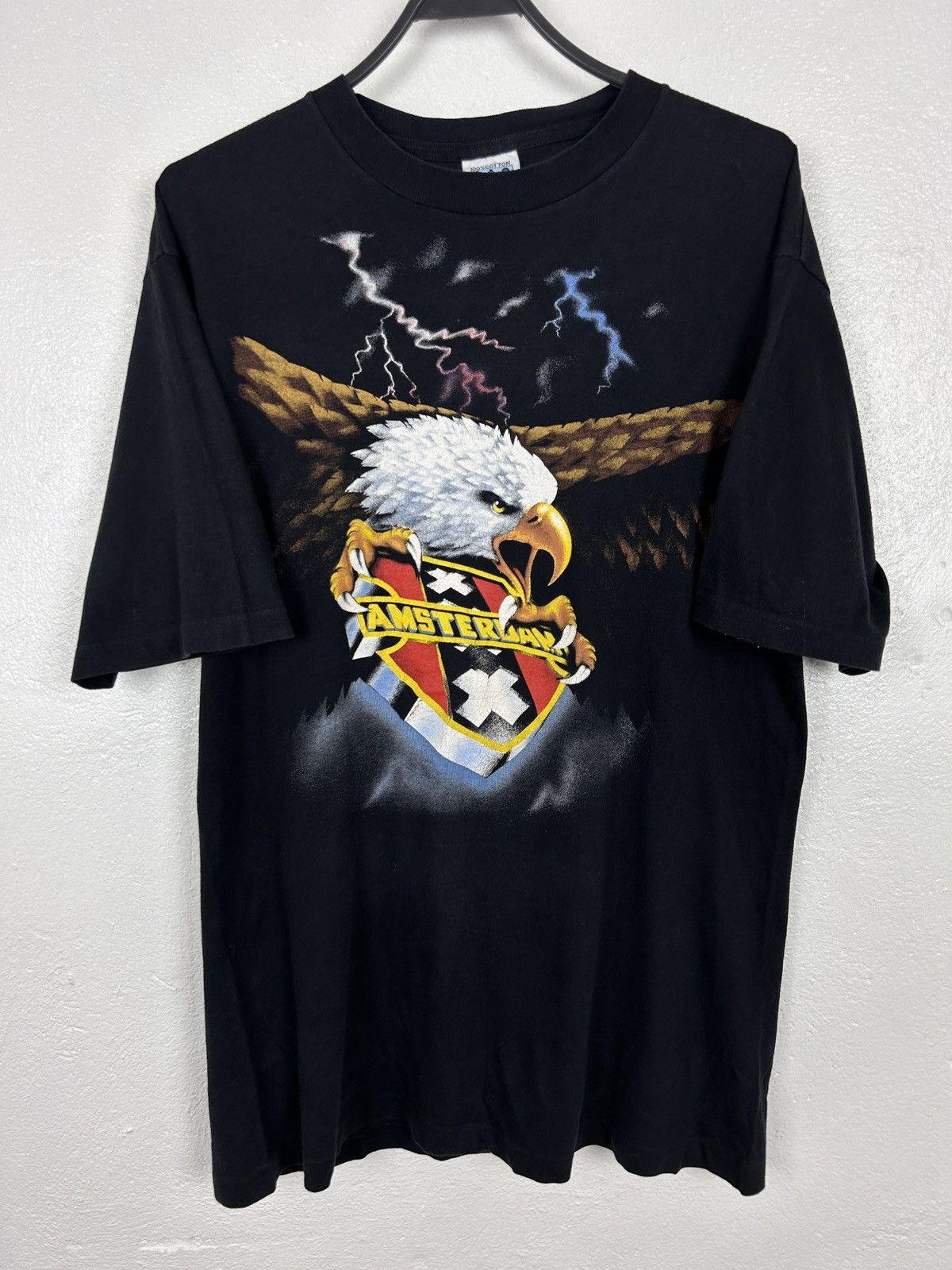 Vintage 90s Vintage AJAX Amsterdam FC Eagle Single Stitch T-Shirt Size US M / EU 48-50 / 2 - 1 Thumbnail