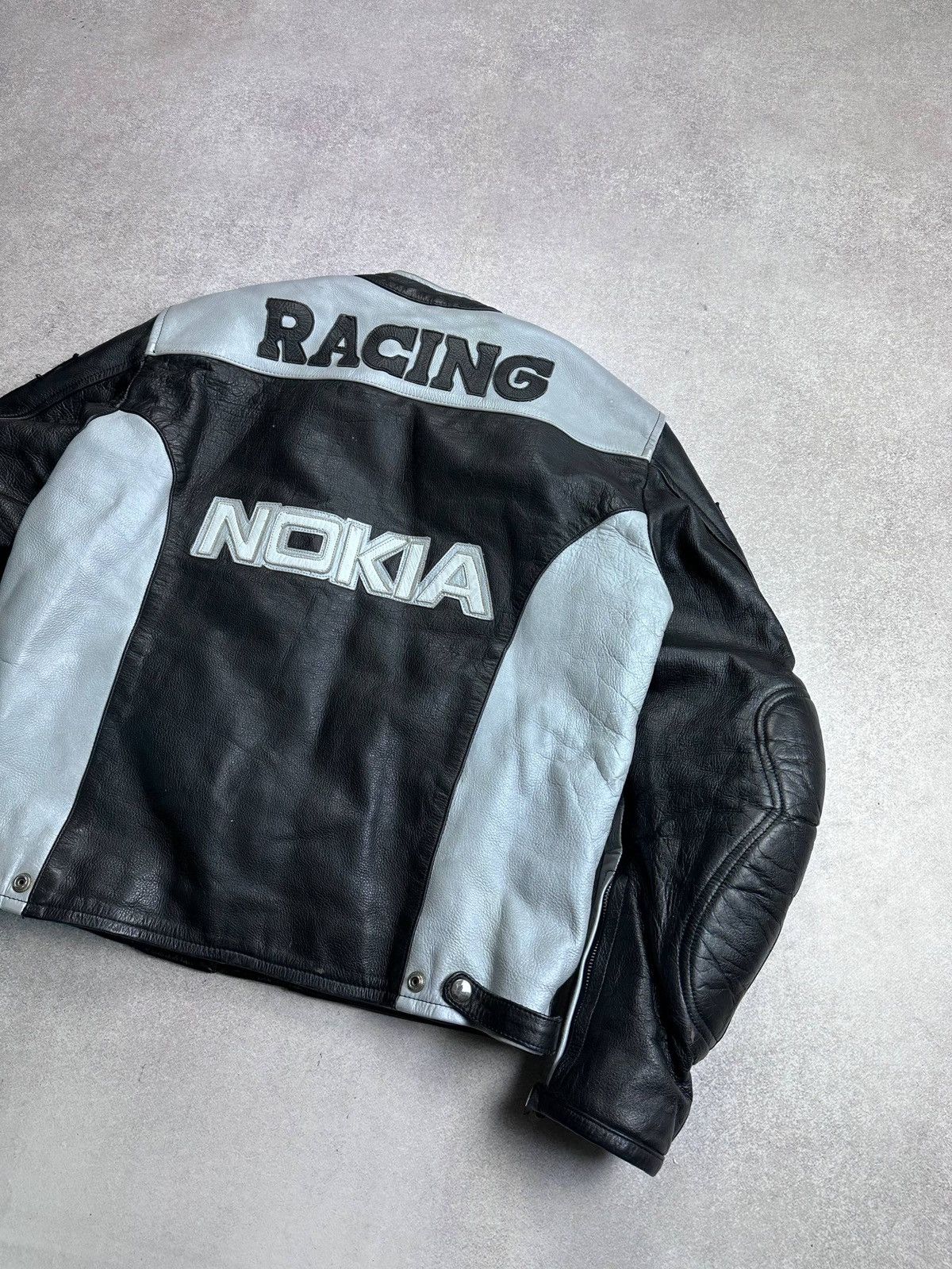 Genuine Leather Vintage 90s Nokia Racing Genuine Leather Y2K Jacket M Size US M / EU 48-50 / 2 - 10 Thumbnail