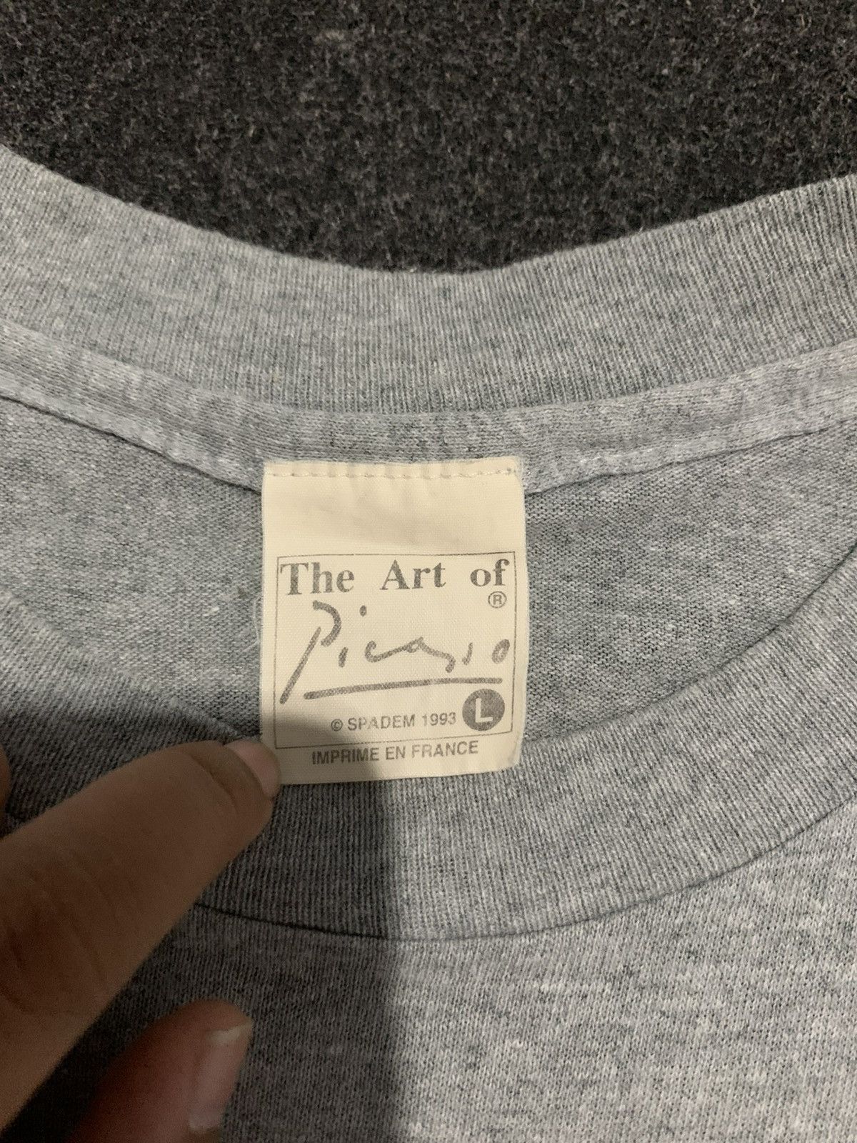 Vintage Vintage 1993 Picasso Art Tee -"Paul en Arlequin" (Harlequin) Size US L / EU 52-54 / 3 - 6 Thumbnail