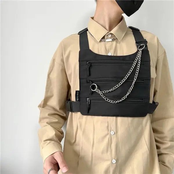 Japanese Brand Hip-hop Tactical Vest Bag Size ONE SIZE - 1 Thumbnail