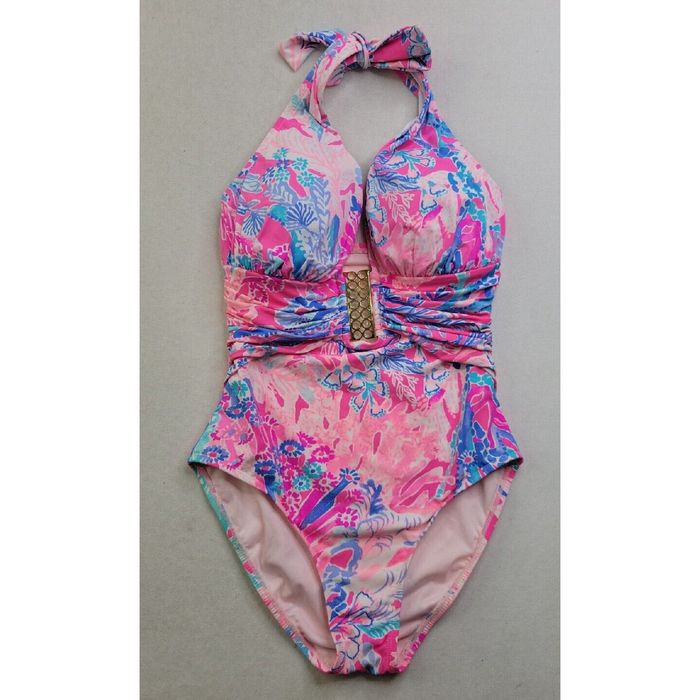 Lilly Pulitzer NEW Lilly Pulitzer Lanai Halter One Piece Swimsuit ...