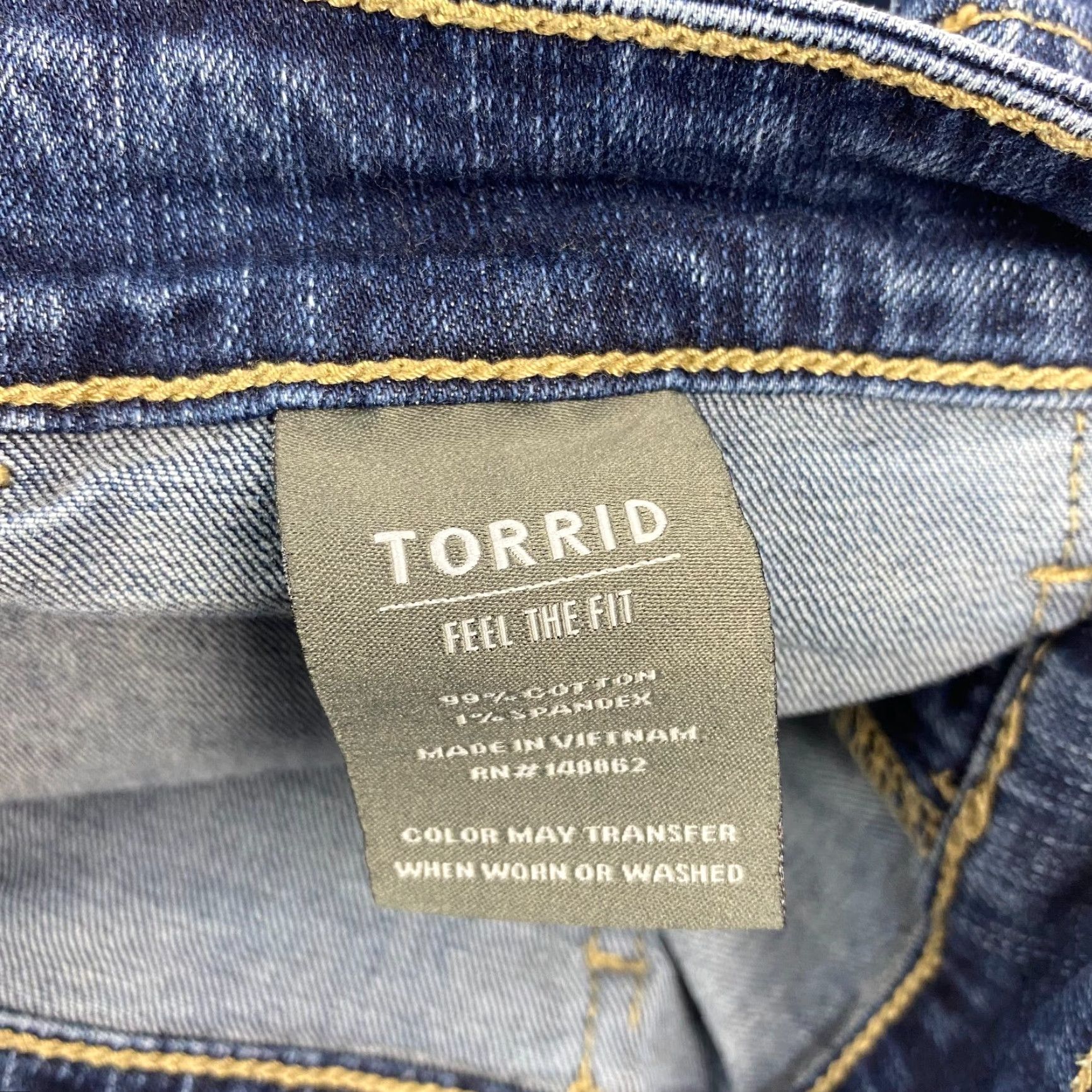 Torrid Torrid Womens Denim Jeans Blue Boyfriend Ankle Size 20 Distressed Feel The Fit Regular Rise 8.5-10.5 in Color Blue Size 42" / US 20 - 7 Thumbnail