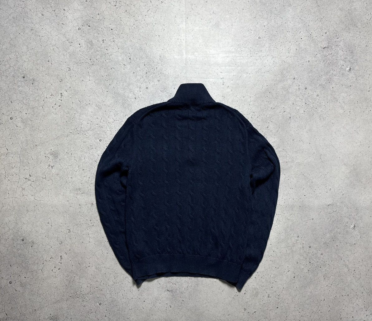 Polo Ralph Lauren Polo Ralph Lauren Knitted Sweater 1/4 Zip Blue Big Logo Size US M / EU 48-50 / 2 - 10 Thumbnail