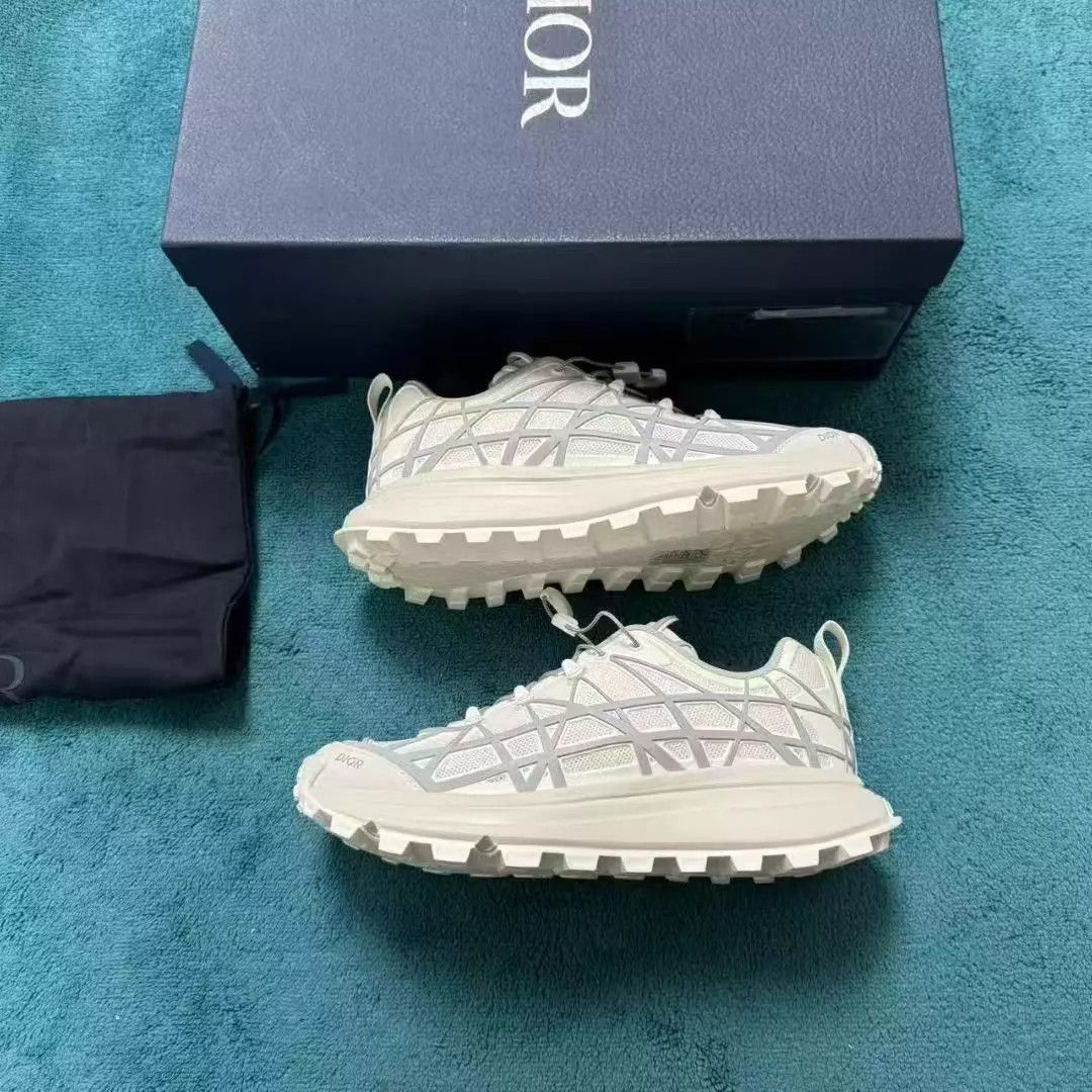 Dior Dior B31 Mesh Tartan Low-Top White Sneaker Size US 8.5 / IT 38.5 - 3 Thumbnail