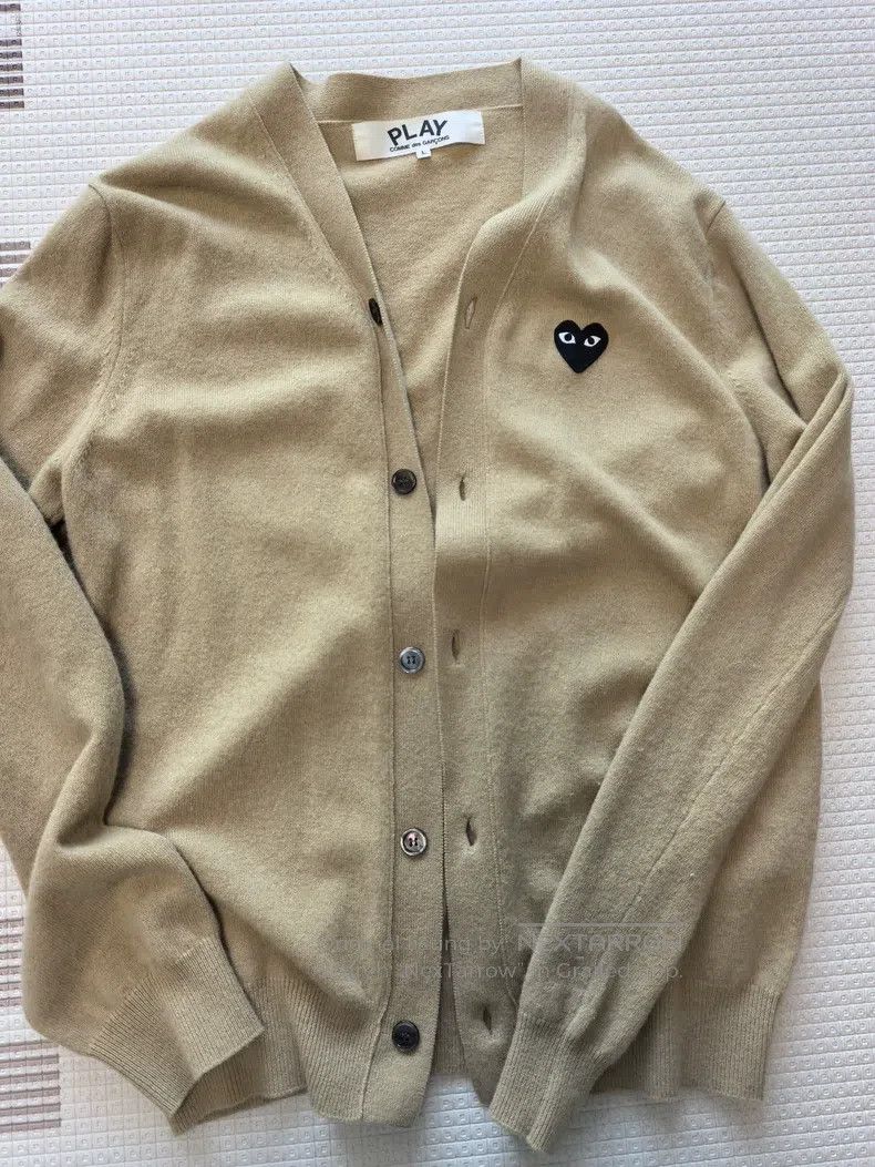 Comme des Garcons Comme des Garcons Black heart pattern cardigan L size Size L / US 10 / IT 46 - 1 Thumbnail