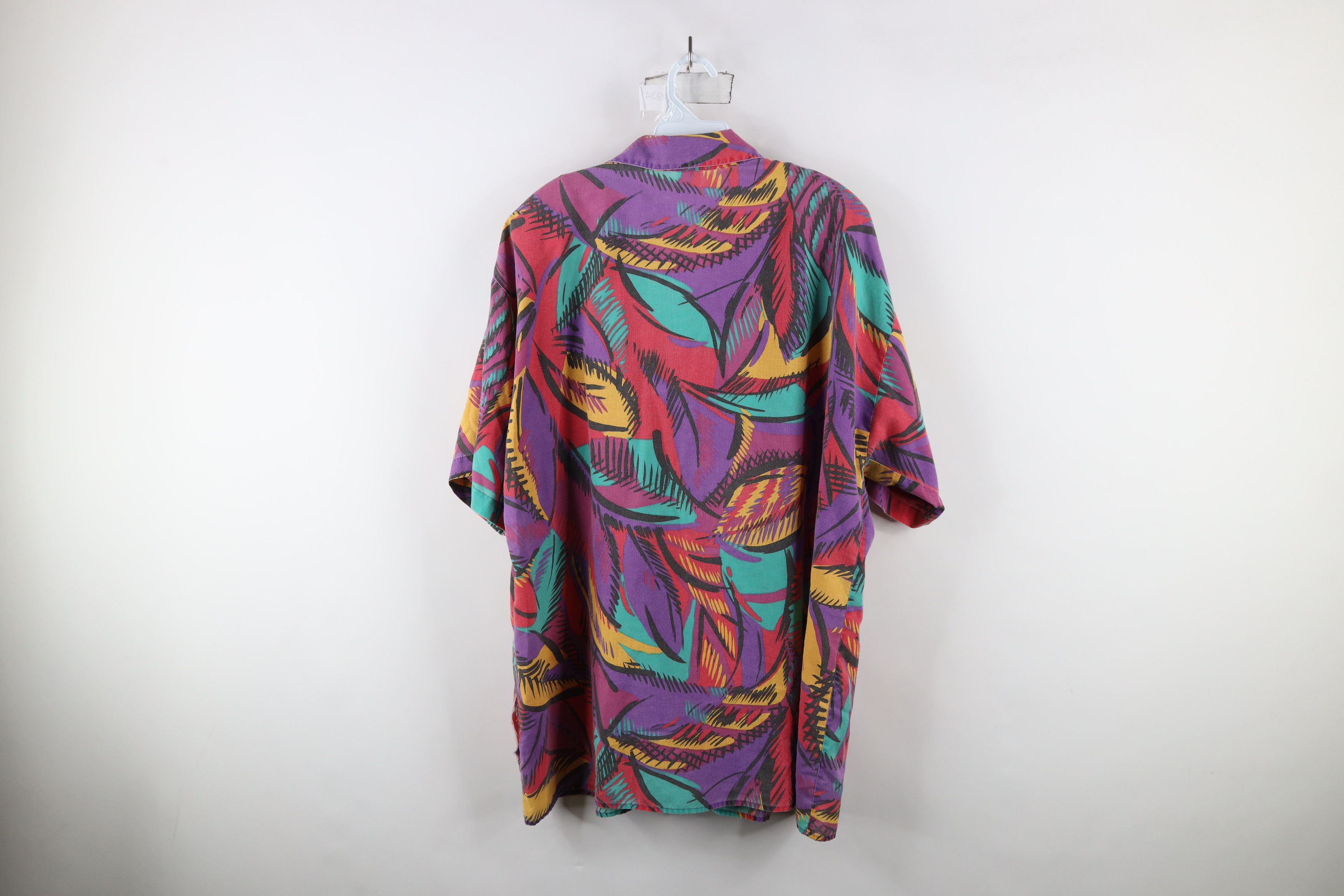 Vintage Vintage 90s Streetwear Abstract Collared Button Shirt USA Size XXL / US 16-18 / IT 52-54 - 10 Thumbnail