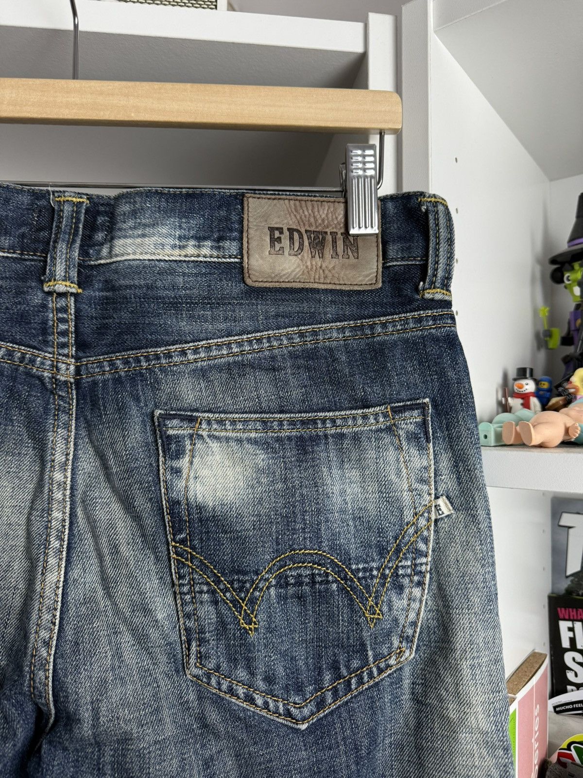 Edwin × Japanese Brand Vintage Edwin washed distressed denim selvedge pants 30x32 Size US 30 / EU 46 - 7 Thumbnail