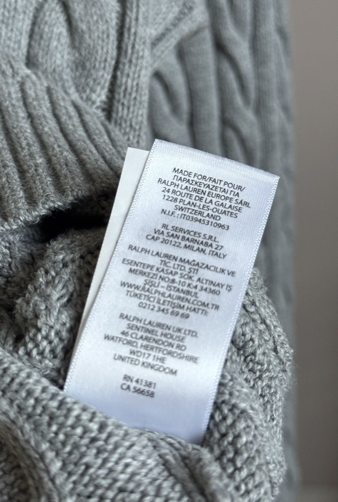Polo Ralph Lauren Polo Ralph Lauren Cable Knit Cotton Sweater Gray M Size US M / EU 48-50 / 2 - 15 Thumbnail