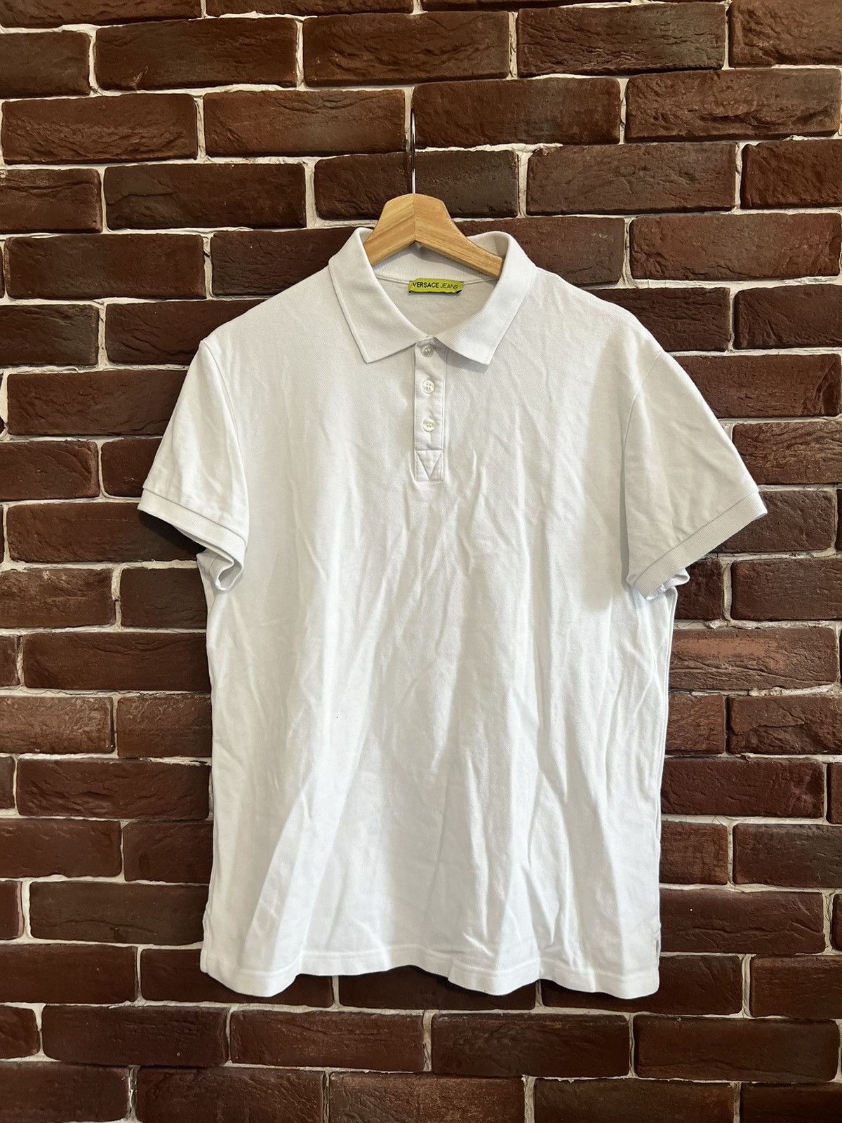 Versace versace jeans couture tiger logo polo m white tee designer Size US M / EU 48-50 / 2 - 2 Thumbnail