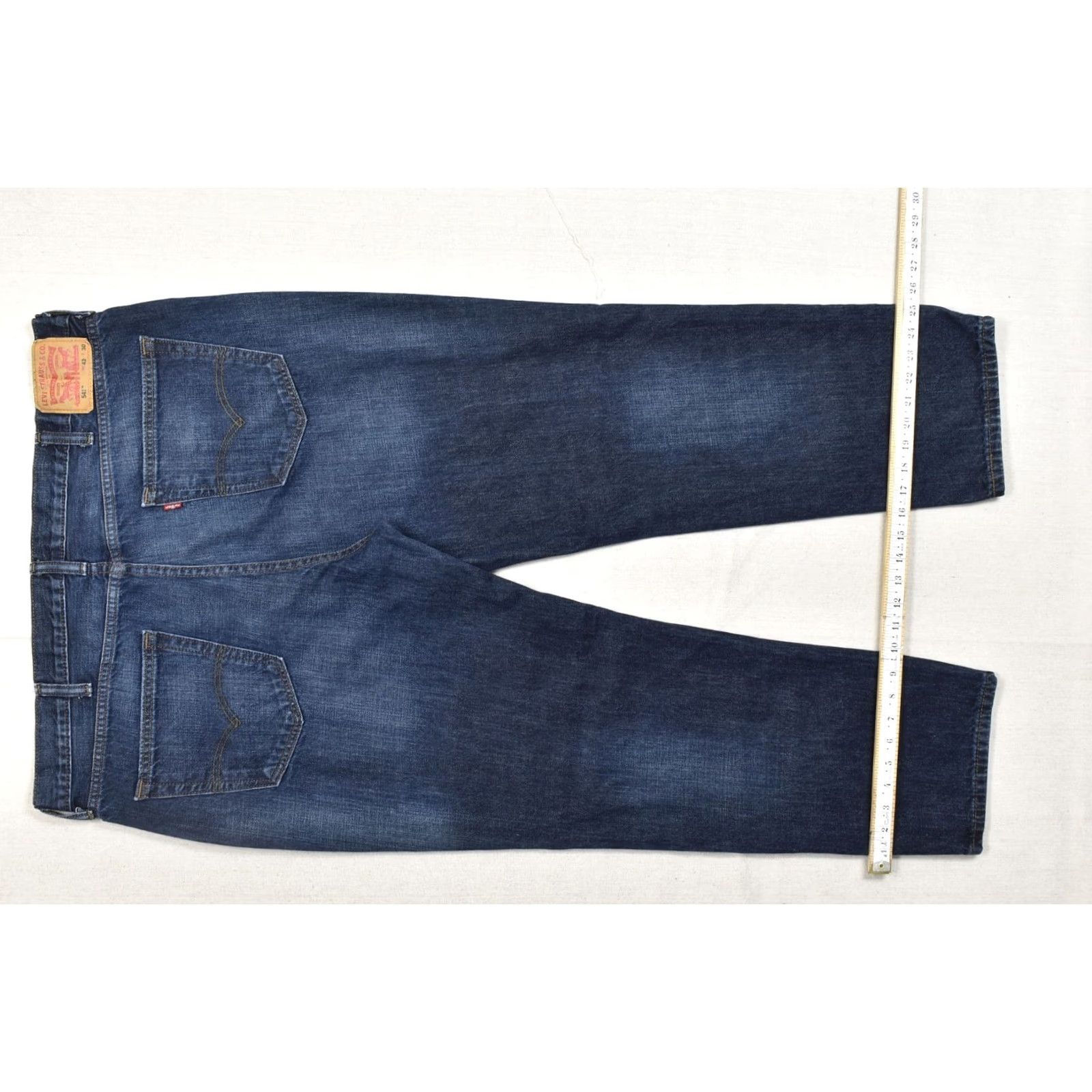 Levi's Levi's 541 Athletic Taper Jeans Blue Denim W42 L30 Cotton Blend Stretch 5-Pocket Logo Zip Men Regular Size Size US 42 / EU 58 - 4 Thumbnail