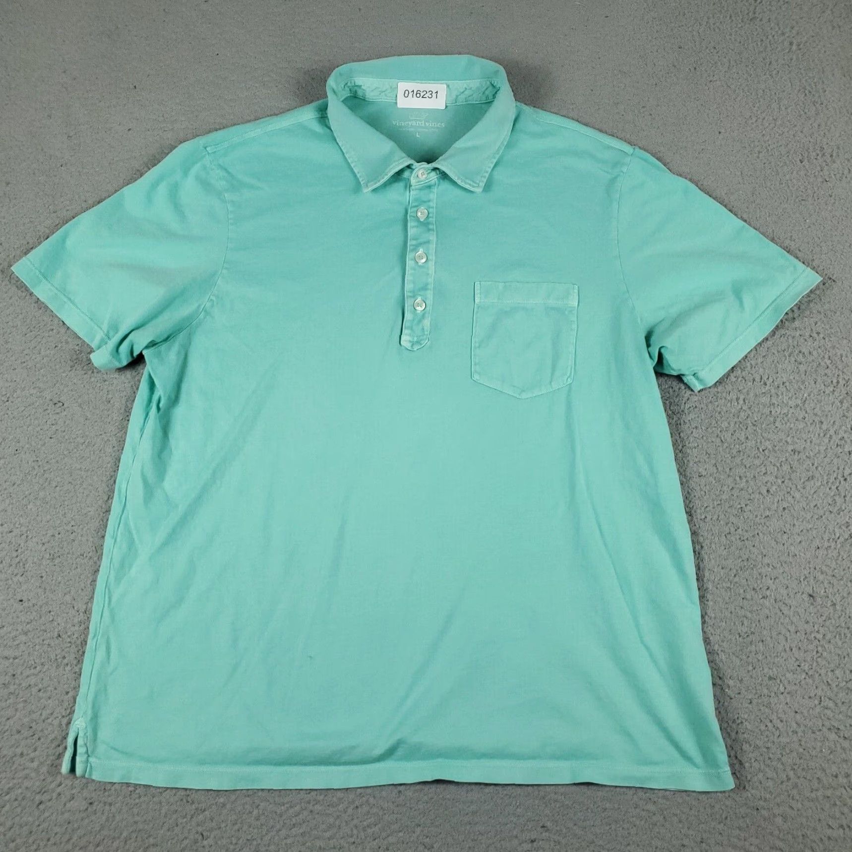 Vineyard Vines Vineyard Vines Shirt Mens Large Turquoise Pocket Polo Size US L / EU 52-54 / 3 - 2 Thumbnail