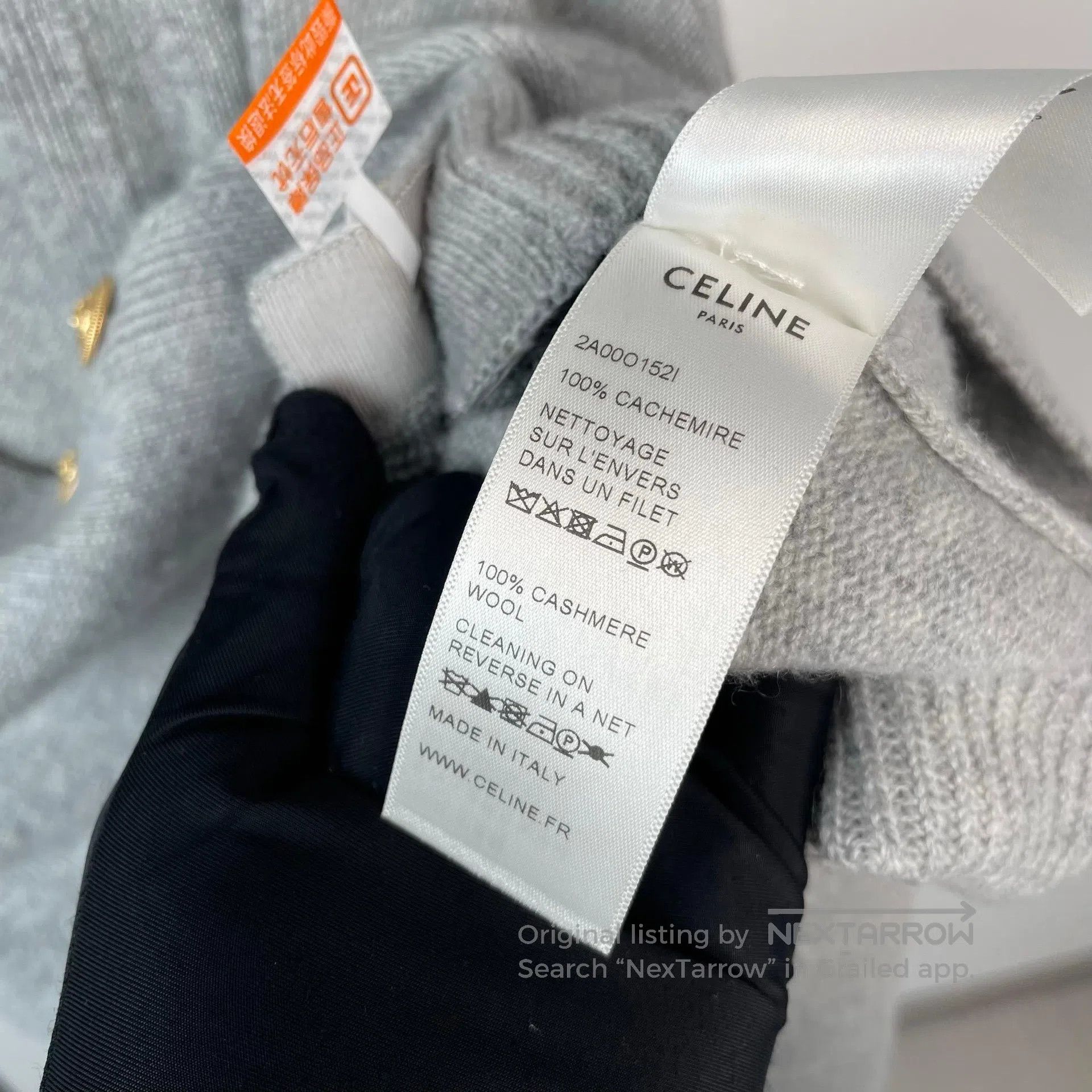 Celine CELINE Gray Triumph Gate Gold Button V-Neck Cardigan Jacke Size S / US 4 / IT 40 - 6 Thumbnail