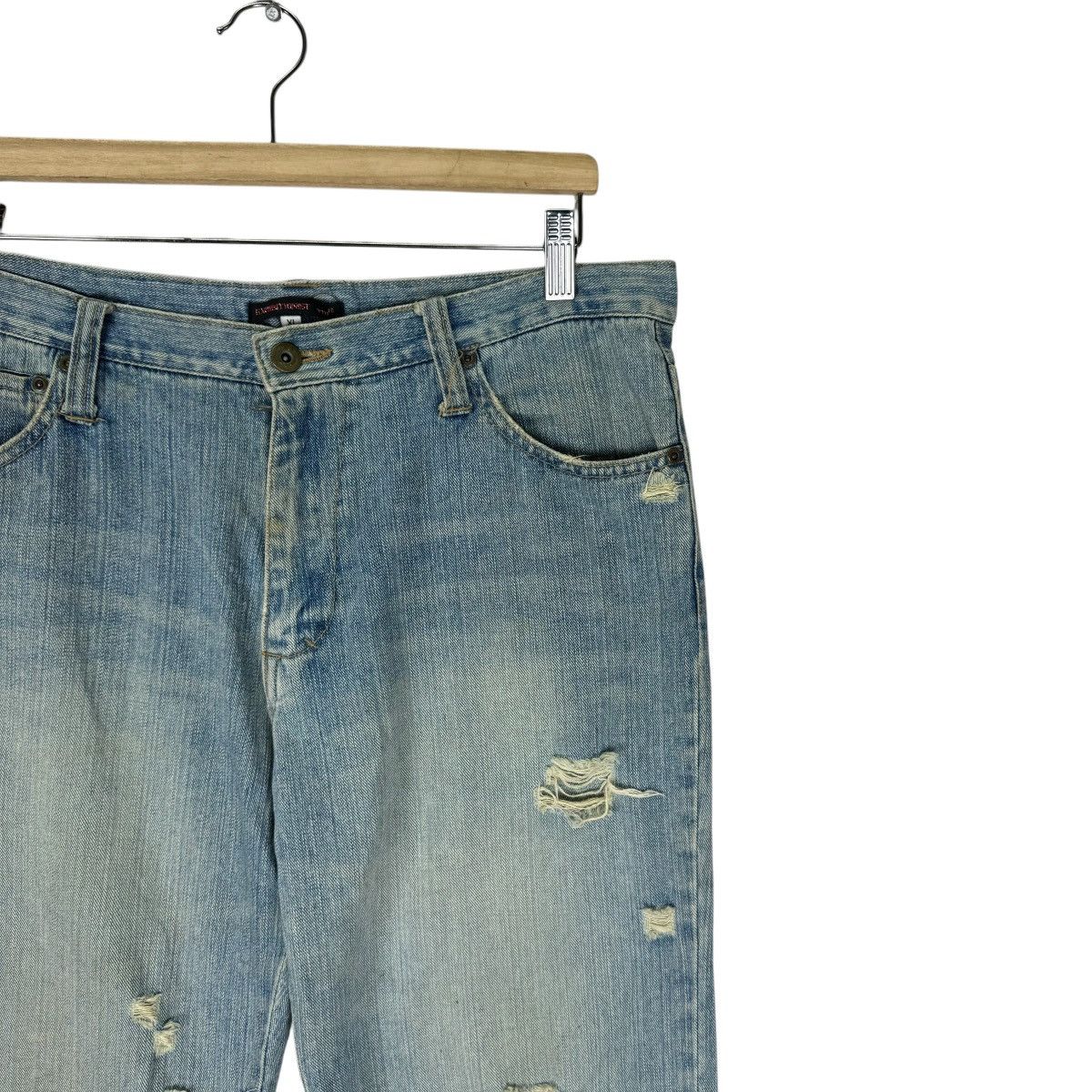 Designer × Japan Blue Jeans × Japanese Brand 🌟TTU JAPAN SHOT GUN DENIM DISTRESSED PANTS Size US 34 / EU 50 - 3 Thumbnail