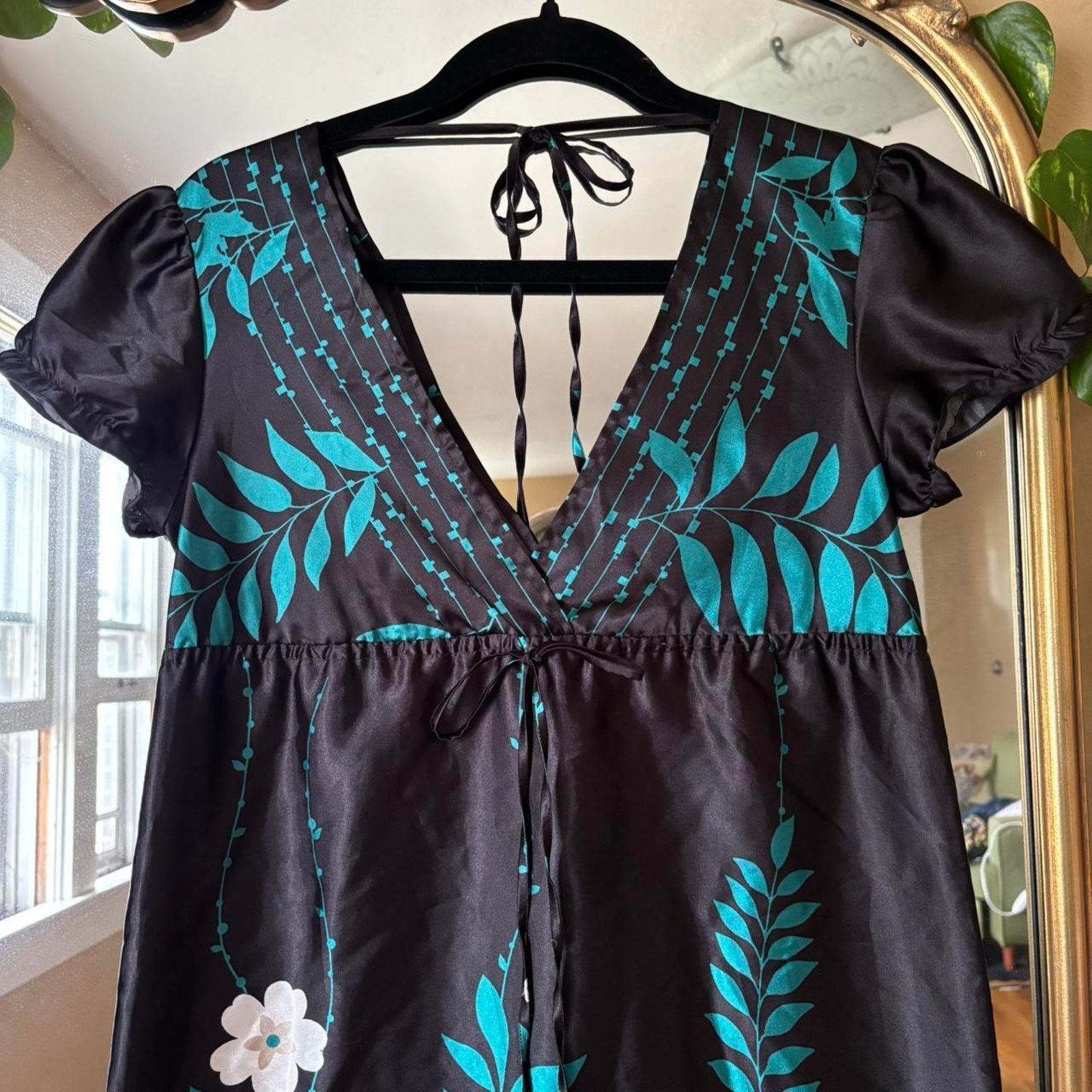 Guess Vintage Guess Jeans Y2K Babydoll Satin Dress Small Flirty Size S / US 4 / IT 40 - 3 Thumbnail