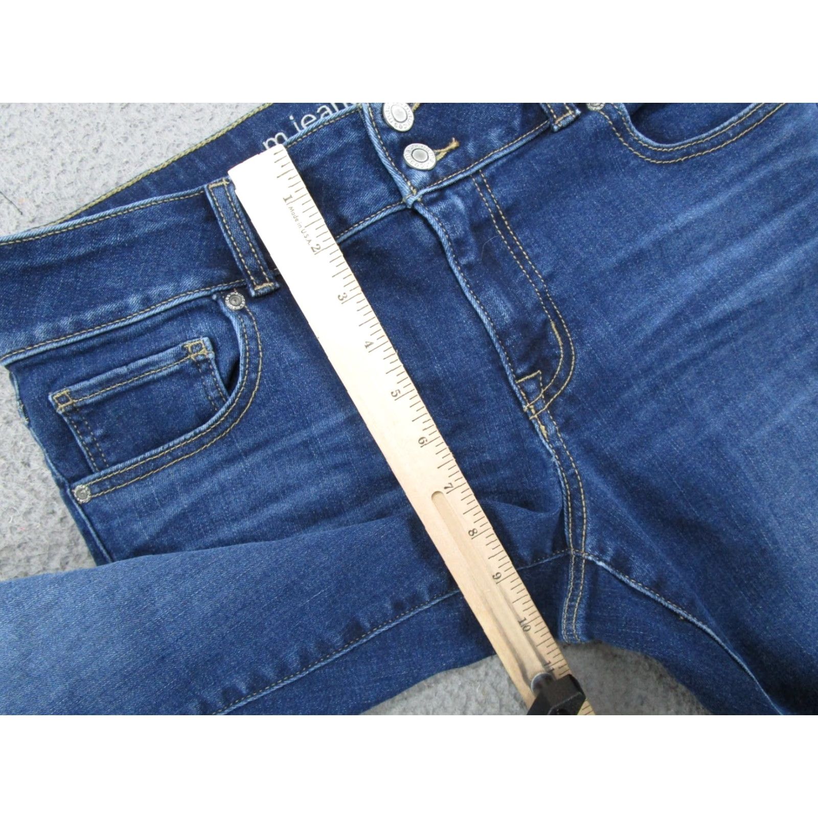 Vintage Maurices M Jeans Regular Rise Mid Blue Denim Stretch Distressed 6 Jeans Womens Shoes? Size 28" / US 6 / IT 42 - 7 Thumbnail