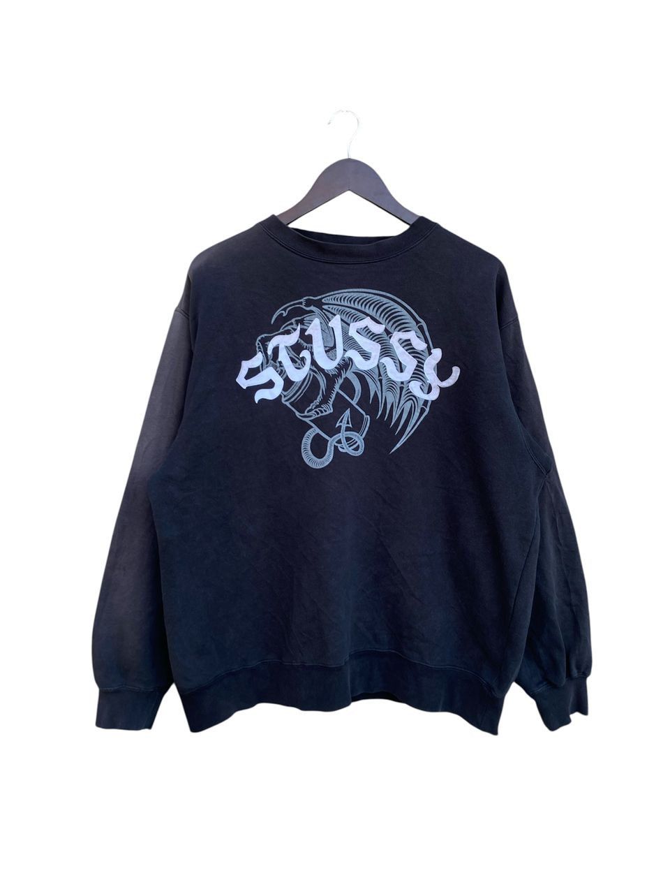 Stussy Stussy Rare Design Big Logo Crewneck Sweatshirt Size US L / EU 52-54 / 3 - 1 Thumbnail