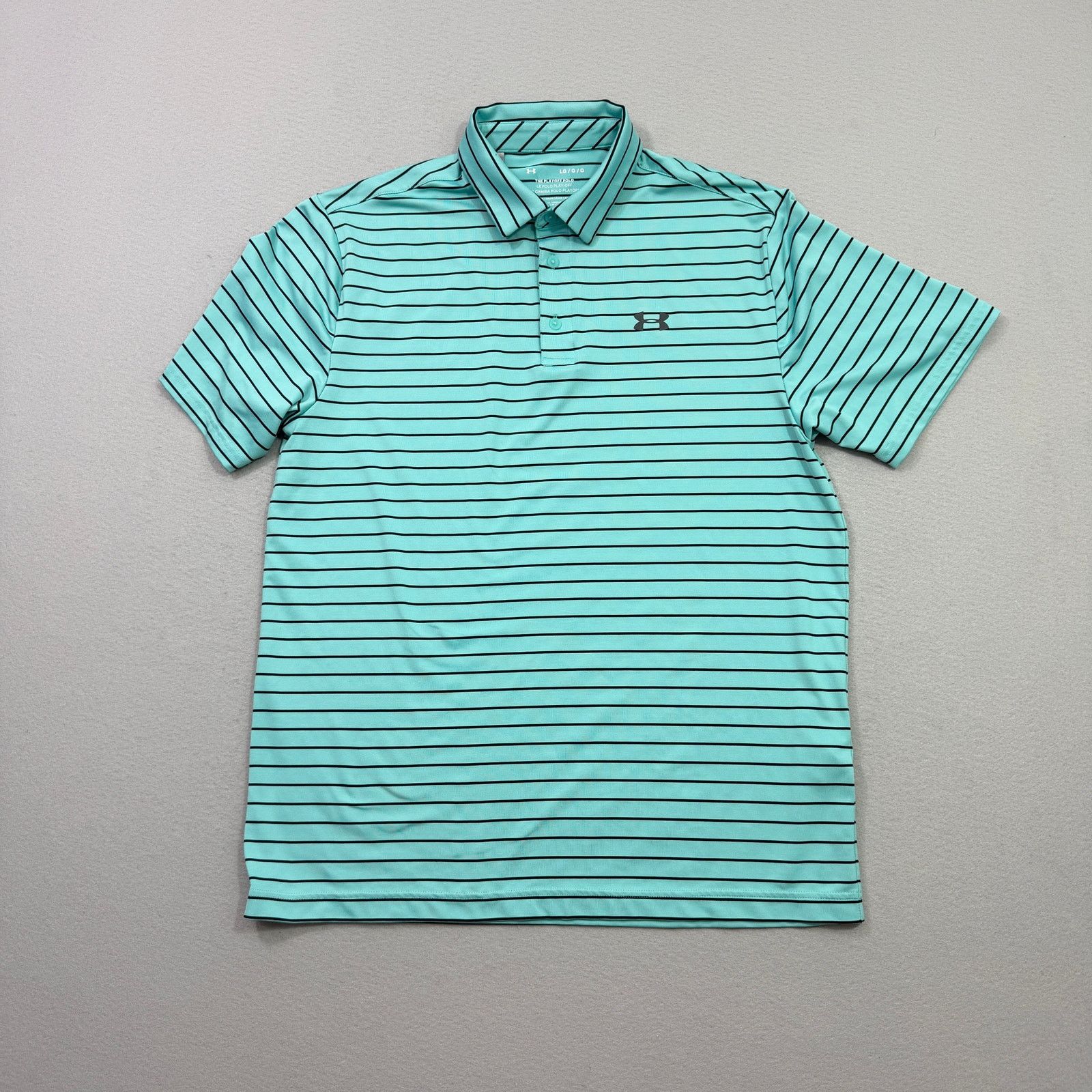 Under Armour Under Armour The Playoff Polo Shirt Men's Large Teal Black Size US L / EU 52-54 / 3 - 1 Thumbnail