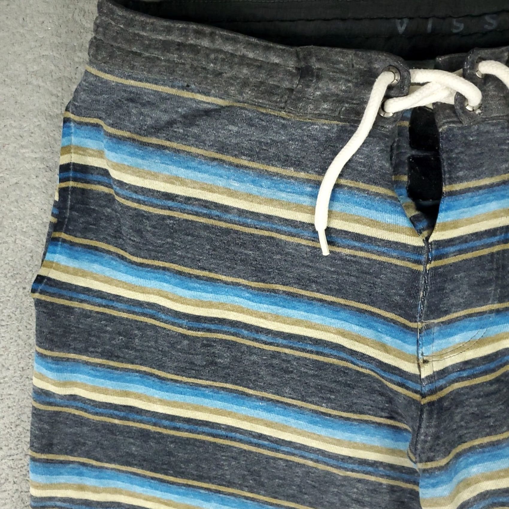 Vissla Vissla Mens Shorts Gray Striped Knit Board Swim Trunks 32 Bottom Size US 32 / EU 48 - 2 Thumbnail