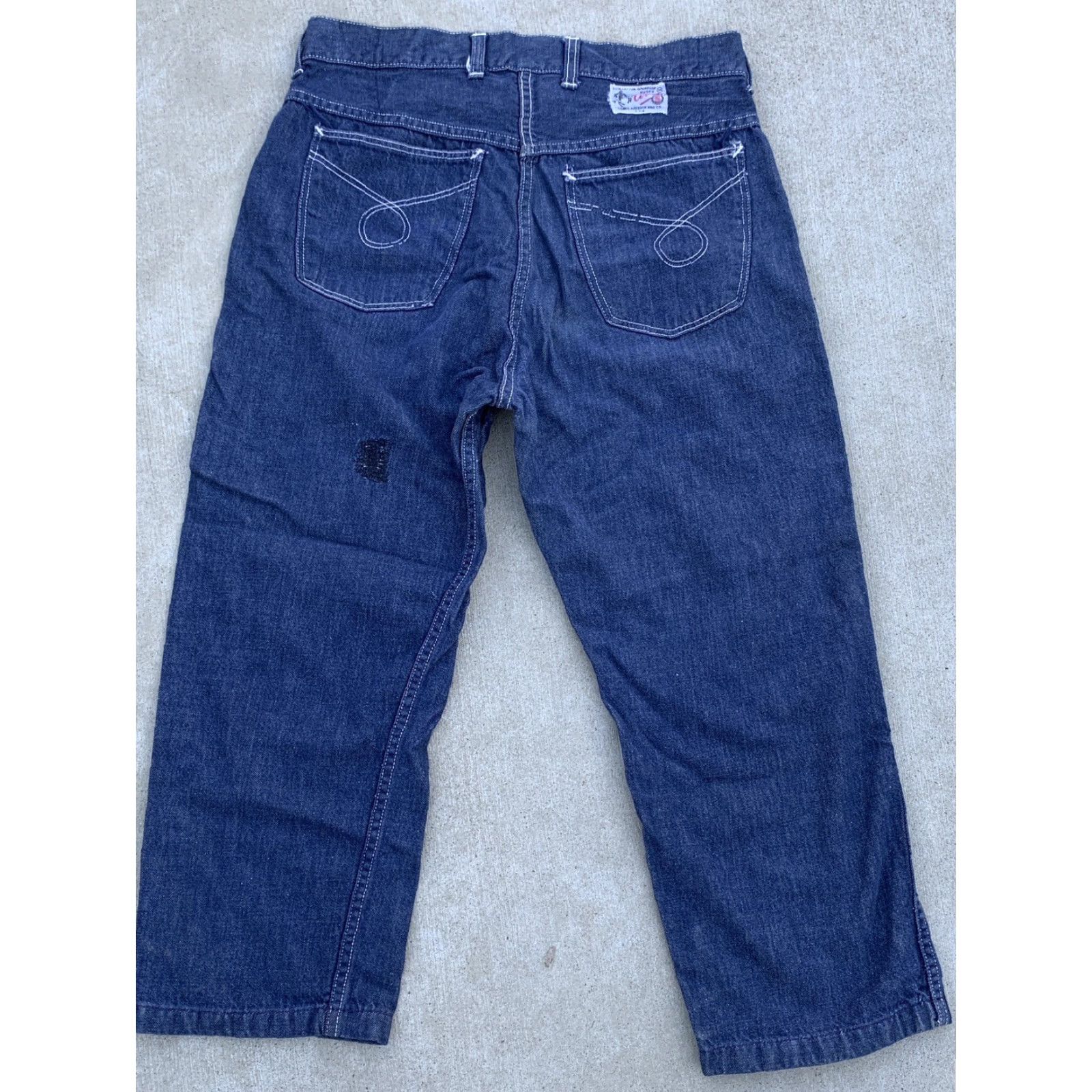 Sears VINTAGE Sears Roebuck And Co Jeans Sz 34 Waist 31 Conmatic Zip Rockabilly Denim Blue 1950s Mens Womens Boys Girls Regular Size US 31 - 6 Thumbnail